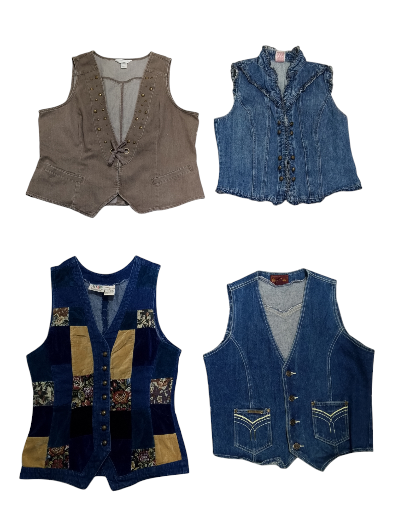 Gilets en denim midi - 17 pièces - Jan7/25