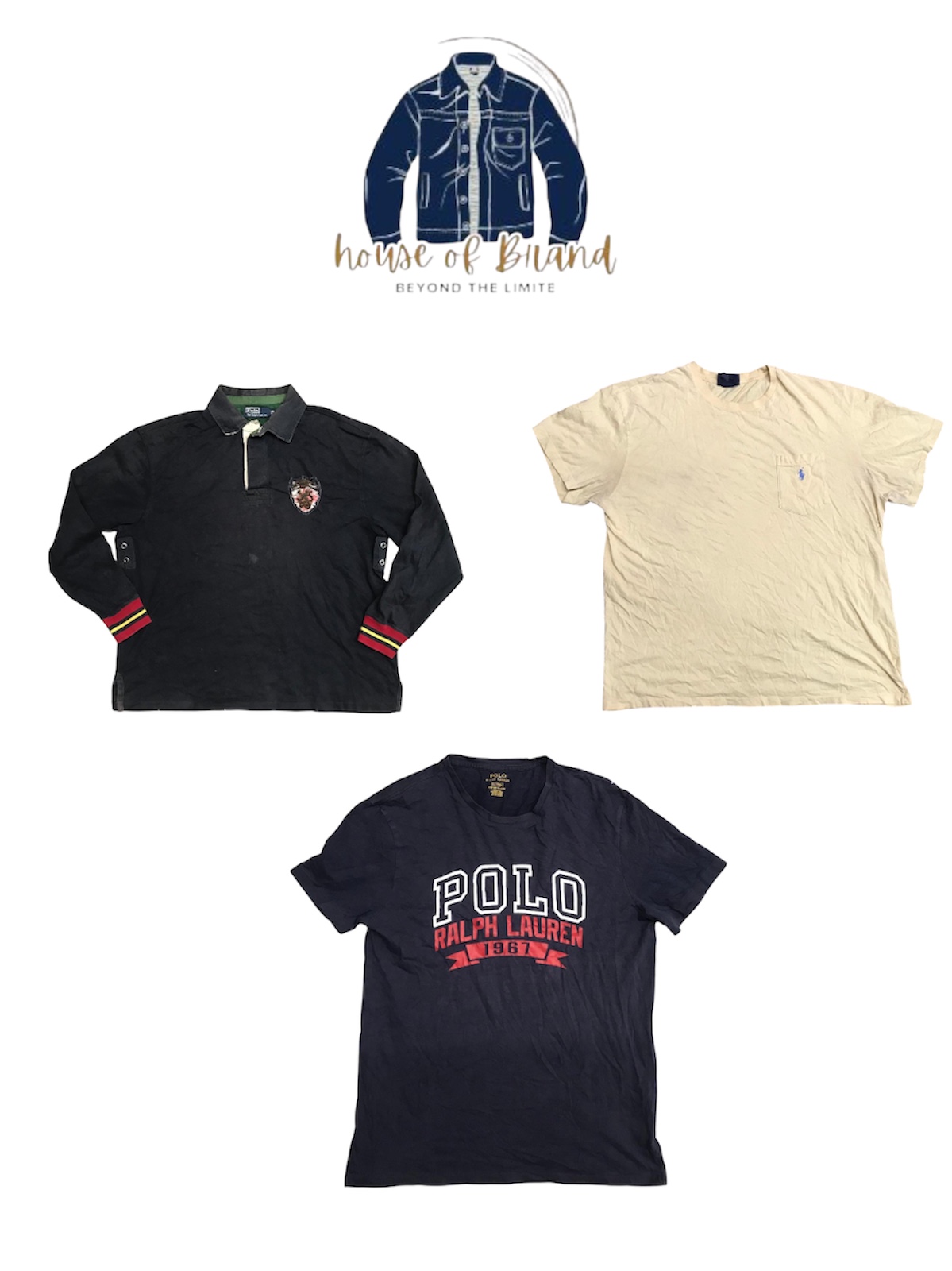 T-shirts à col polo Ralph Lauren et col rond.