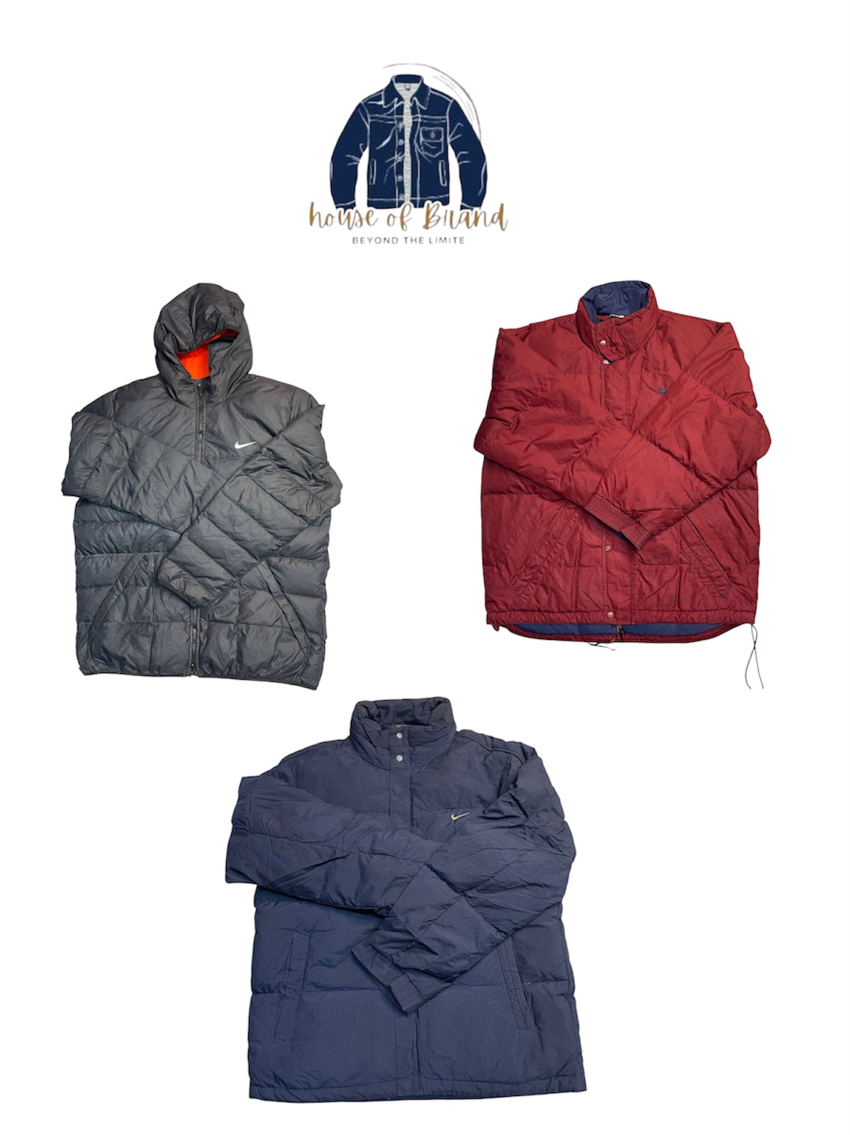 12 pieces nike puffers jacket