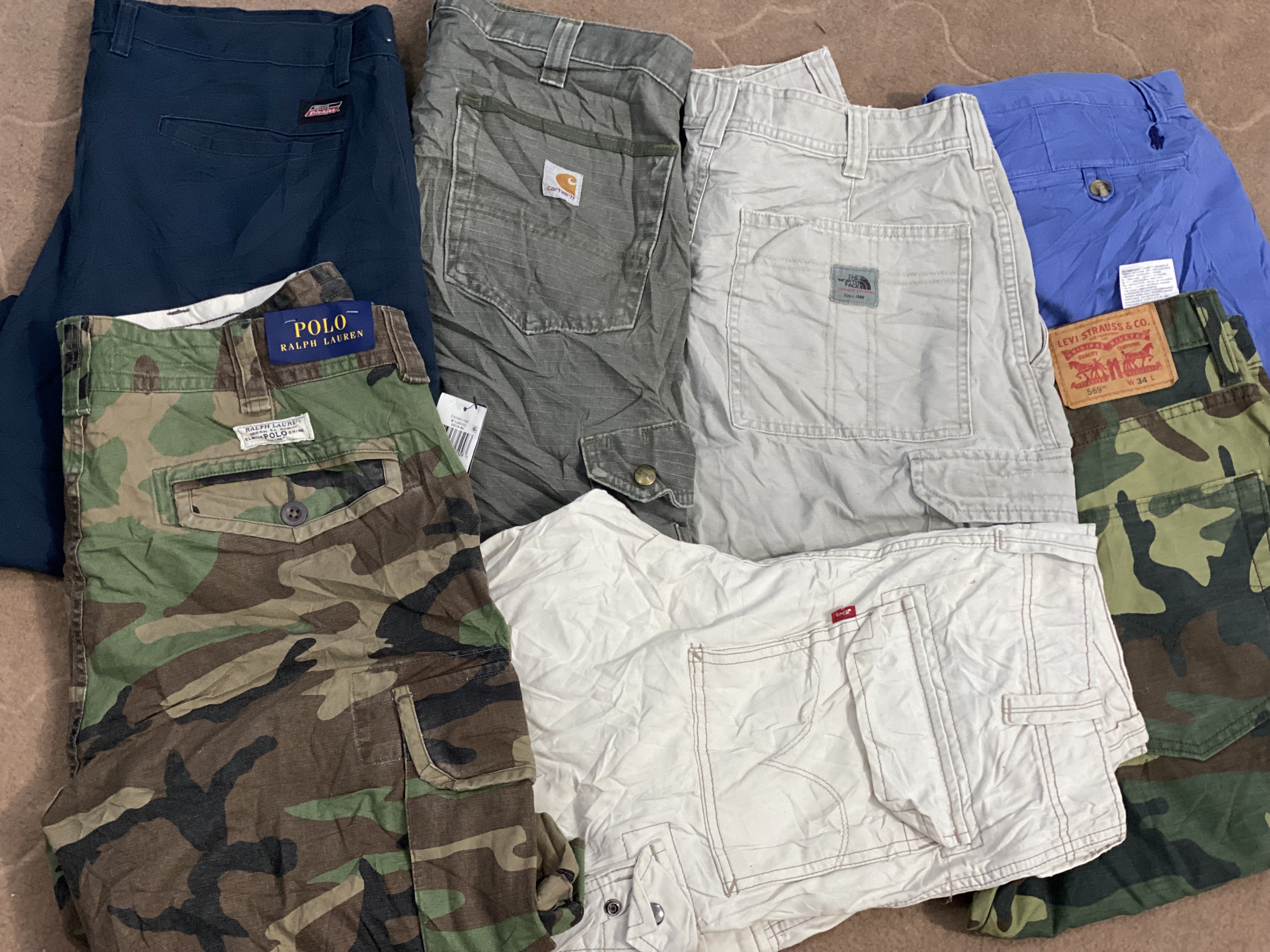 Mixed Branded cargo shorts