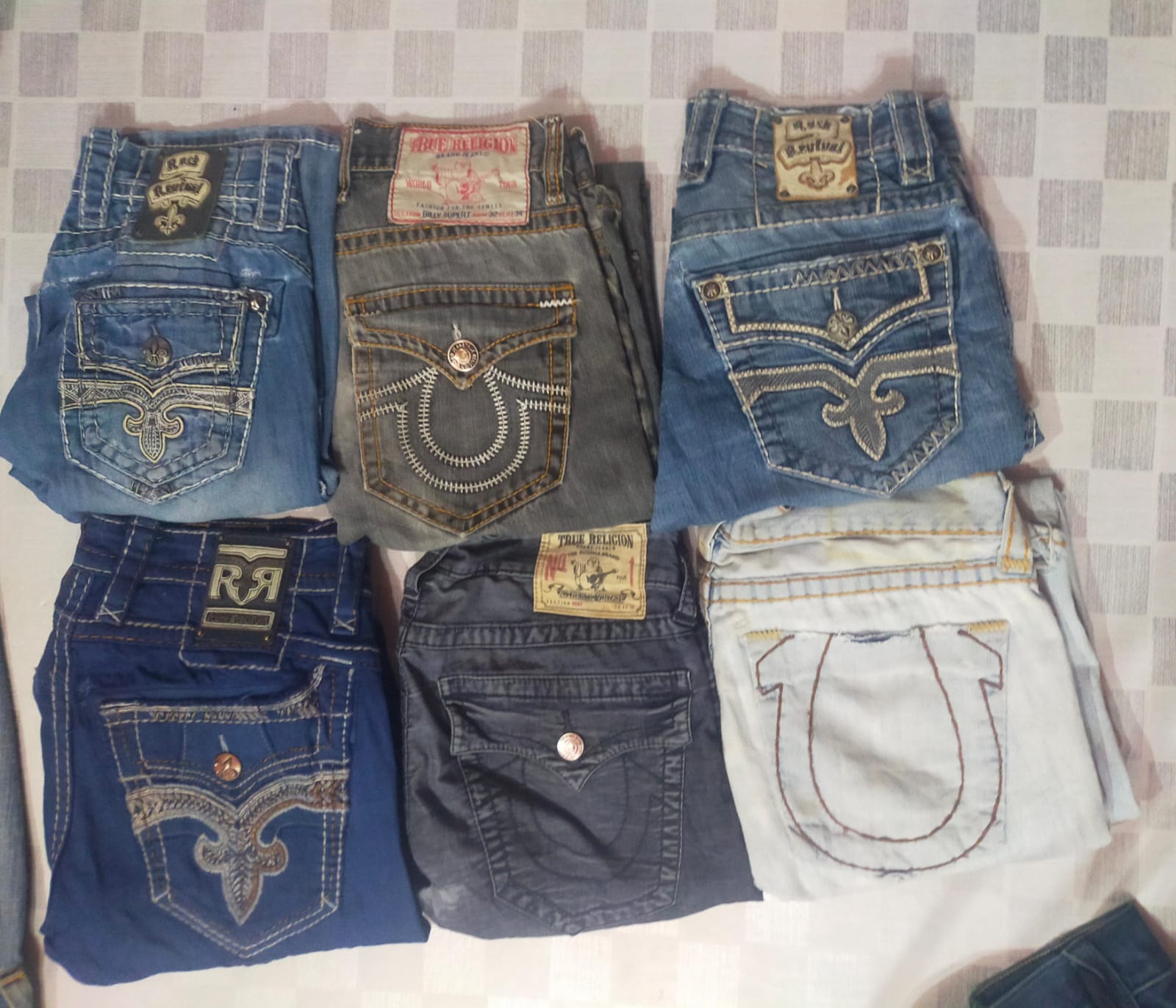 ID 166 TRUE RELIGION AND ROCK REVIVAL TOTAL 12 PIECES