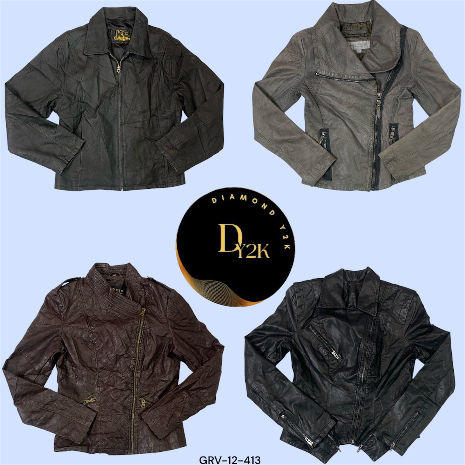 Vintage Y2K Leather Jackets - Guess & More Collection (GRV-12-413)