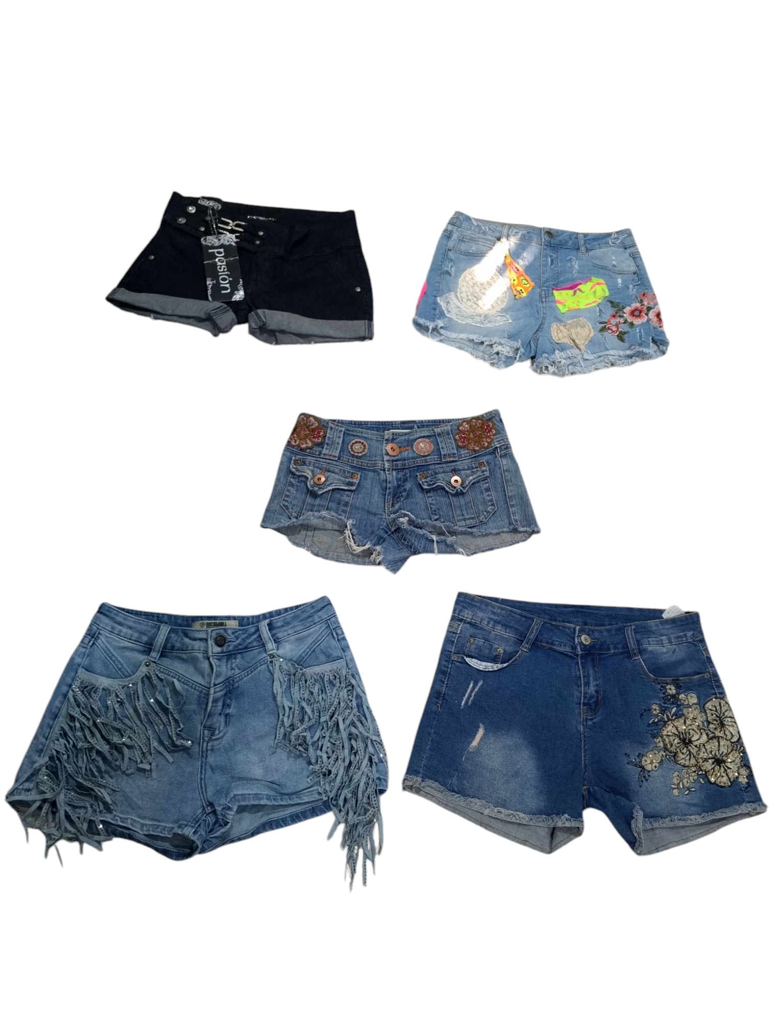 Y2K bestseller denim sexy shorts - 8 pcs - Jan7/25