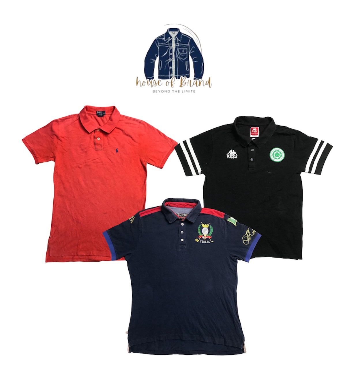 T-shirts Polo Ralph Lauren, Kappa, Adidas.