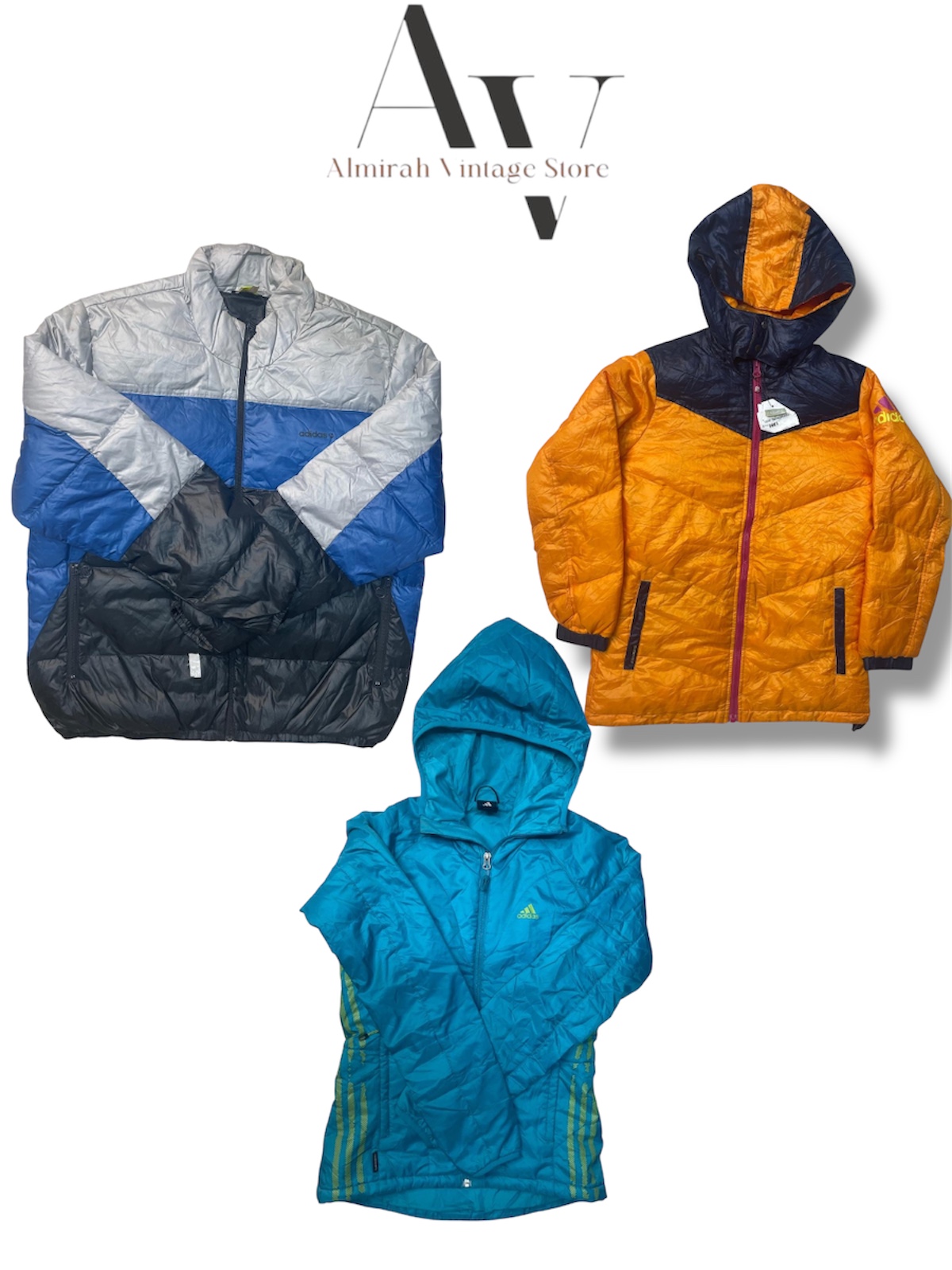 Adidas puffer jackets  8 pcs