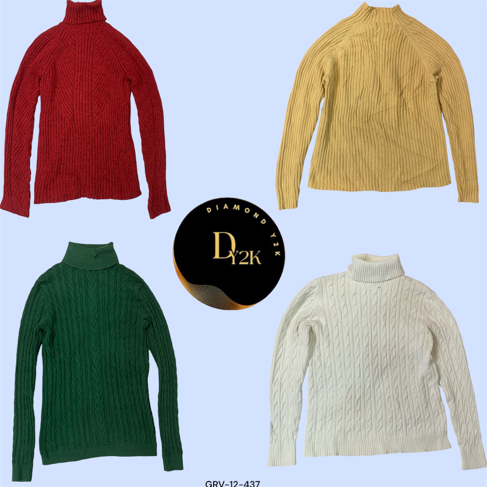 Retro Y2K Turtleneck Sweaters Collection (GRV-12-437)