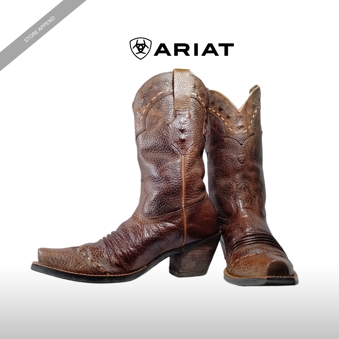 SA#106 Ariat, Justin, Tony Lama, Dan Post, Lucchese & More - 25-Pair Cowboy Boots Collection