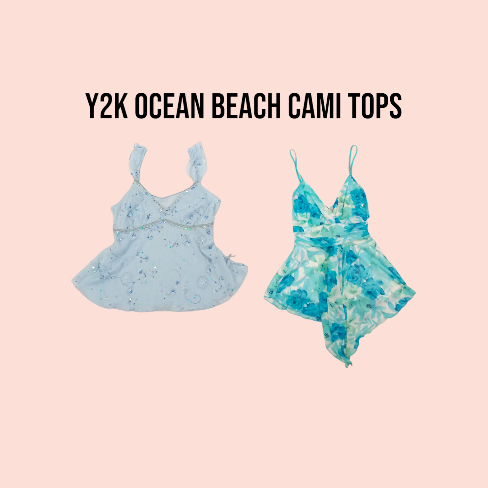 Y2k Ocian Beach Cami Tops