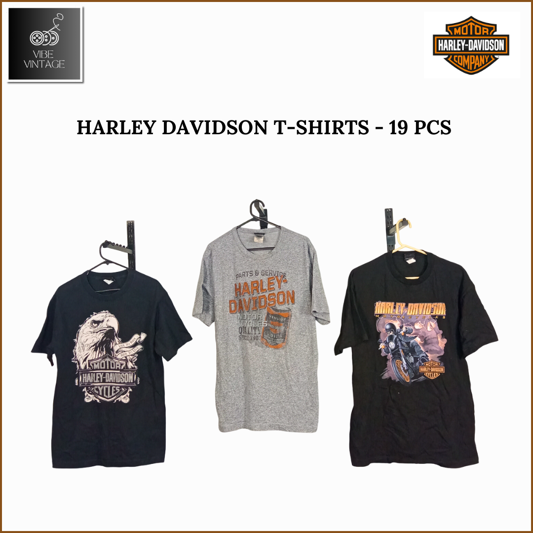 HARLEY DAVIDSON T-SHIRTS - 19 STÜCK (BUNDLE 2)