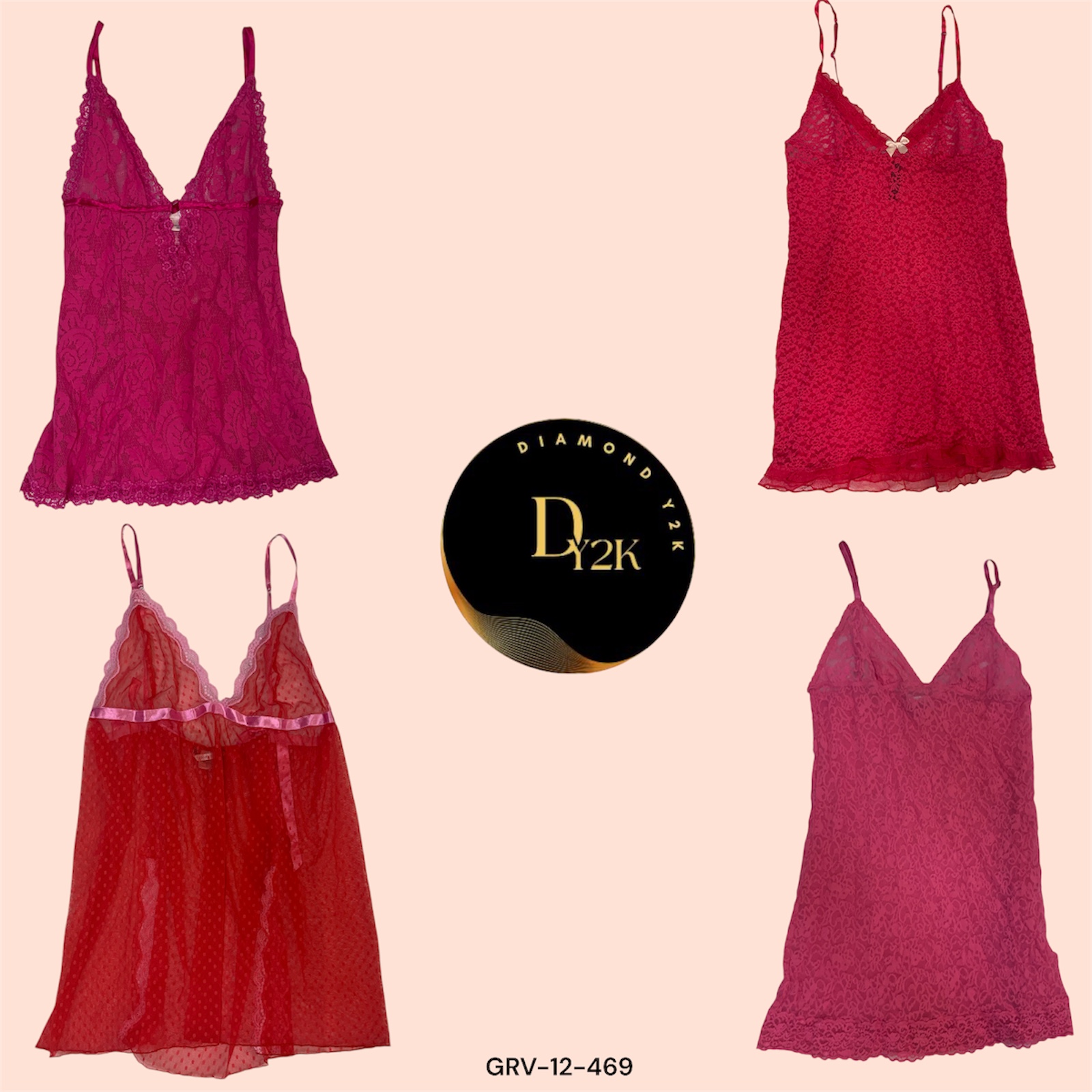 Bold Red Y2K Cami Tops - Retro Chic Essentials (GRV-12-469)