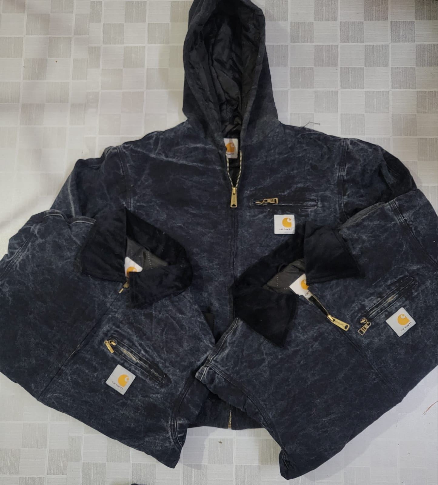 Jaquetas Vintage Carhartt Rework Style Ativas e Detroit Faded Black 15 Peças