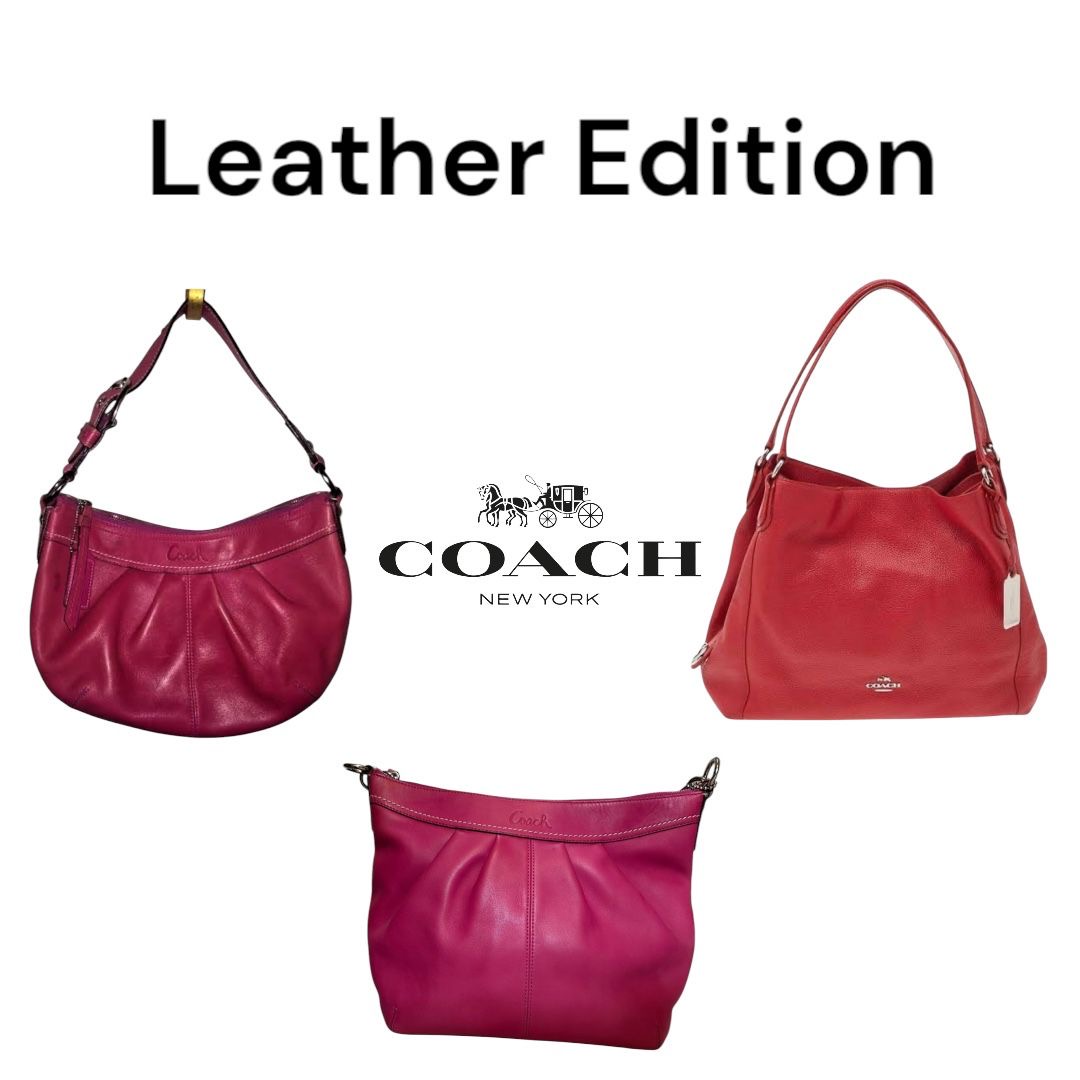 Y2K Authentic Coach Leather Bags: 10 Pcs