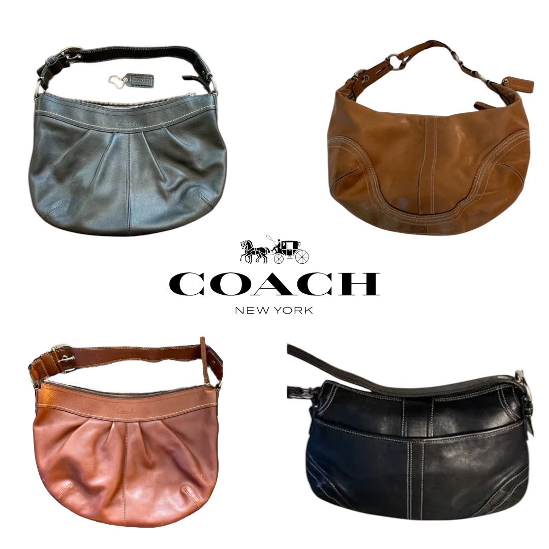 Y2K Original Coach Leather Bags: 10 Pcs