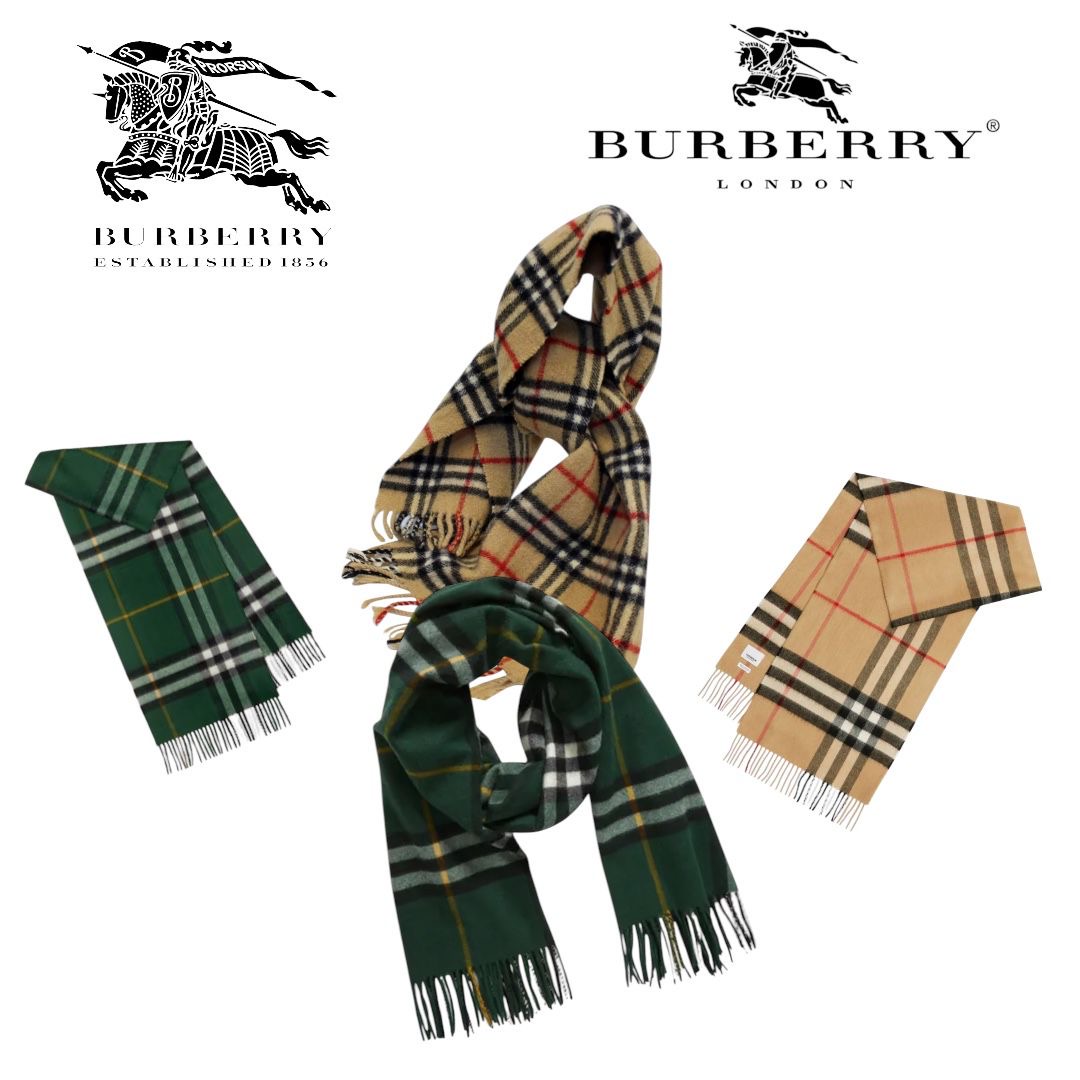 Écharpes Burberry – Cachemire/Virgule véritable Y2K : 10 pièces