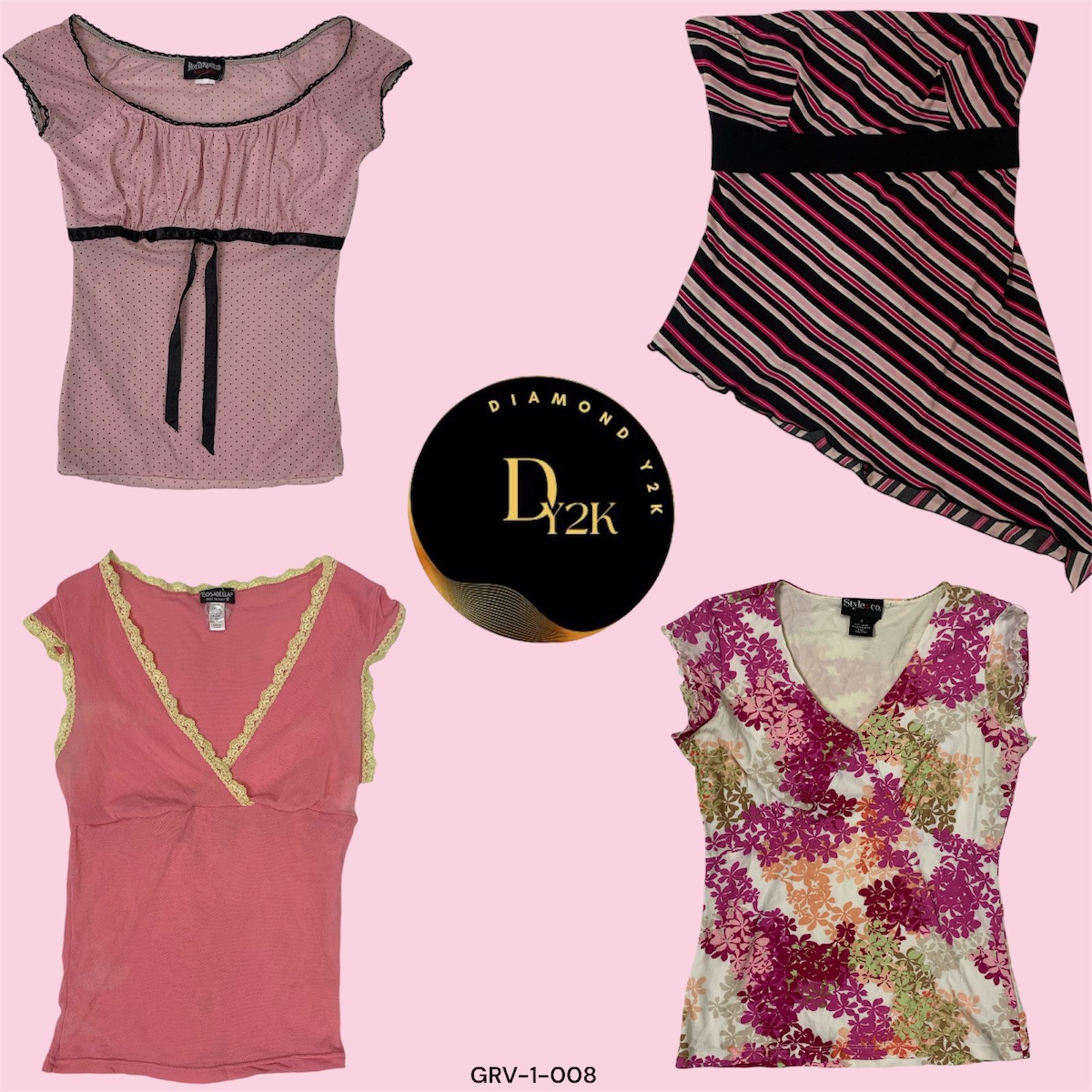 Y2K Style: Chic Pink Tops for Every Occasion (GRV-1-008)