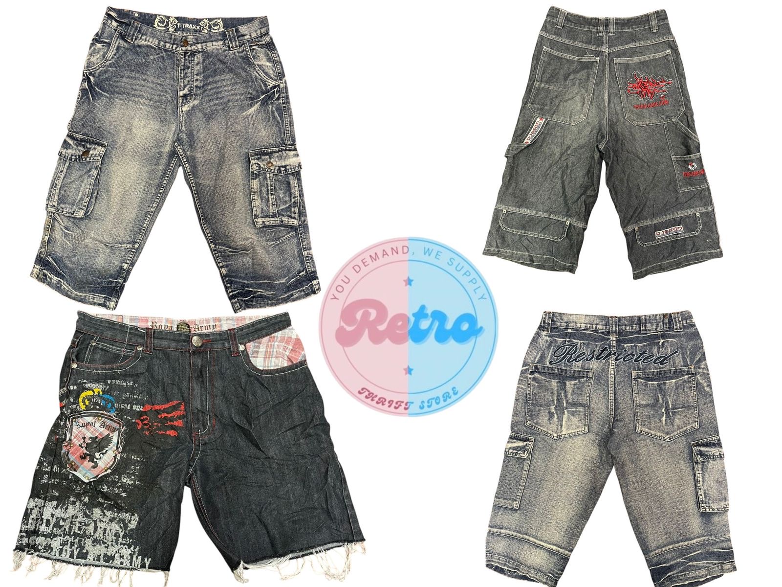 Y2K Hip Hop Denim Shorts  inclusive South Pole: 6 Shorts