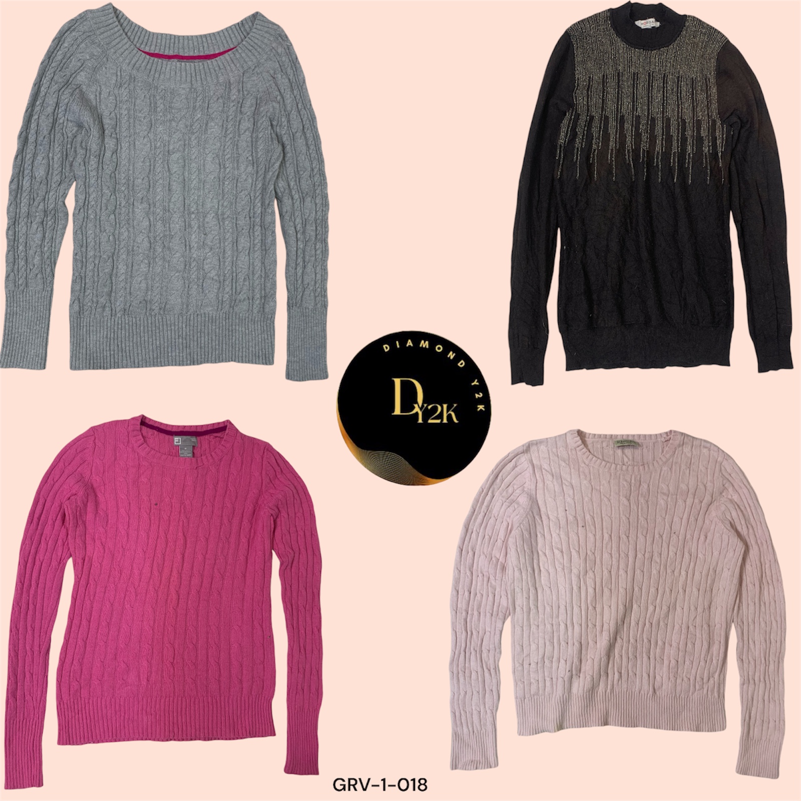 Vintage Y2K Kabelstrickpullover (GRV-1-018)