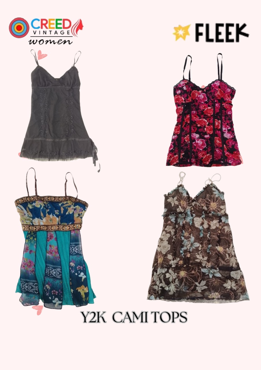 CR3250 Y2K Cami Tops - 9 Pcs