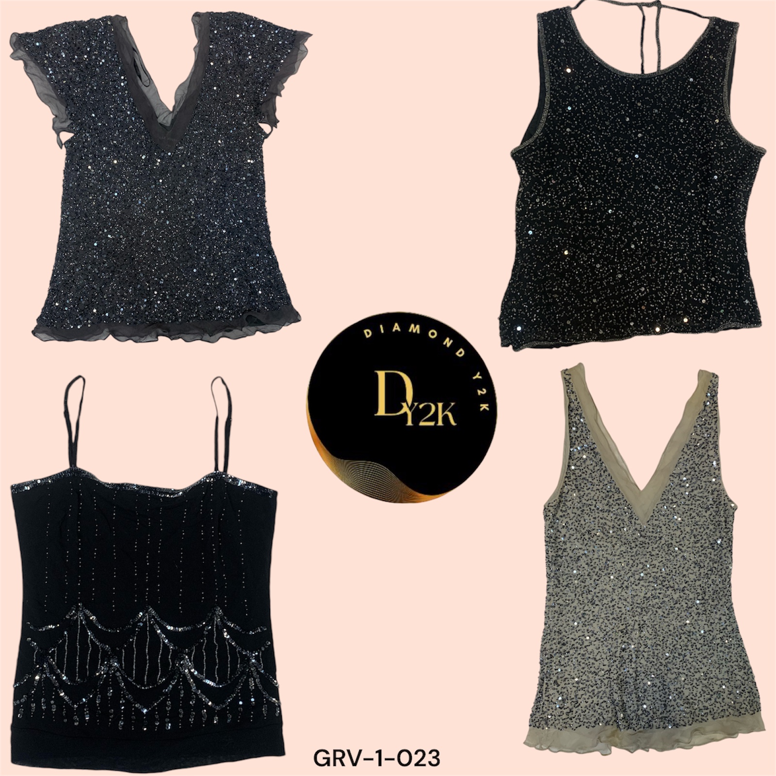 Y2K Beaded Chic Tops (GRV-1-023)