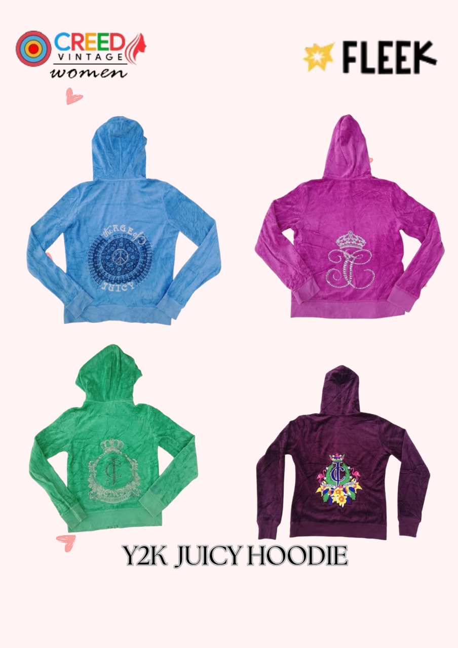 CR3253 Y2K Juicy Couture Hoodies - 8 Pcs