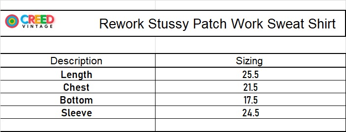 Rework Stussy Patch Work Sweatshirts