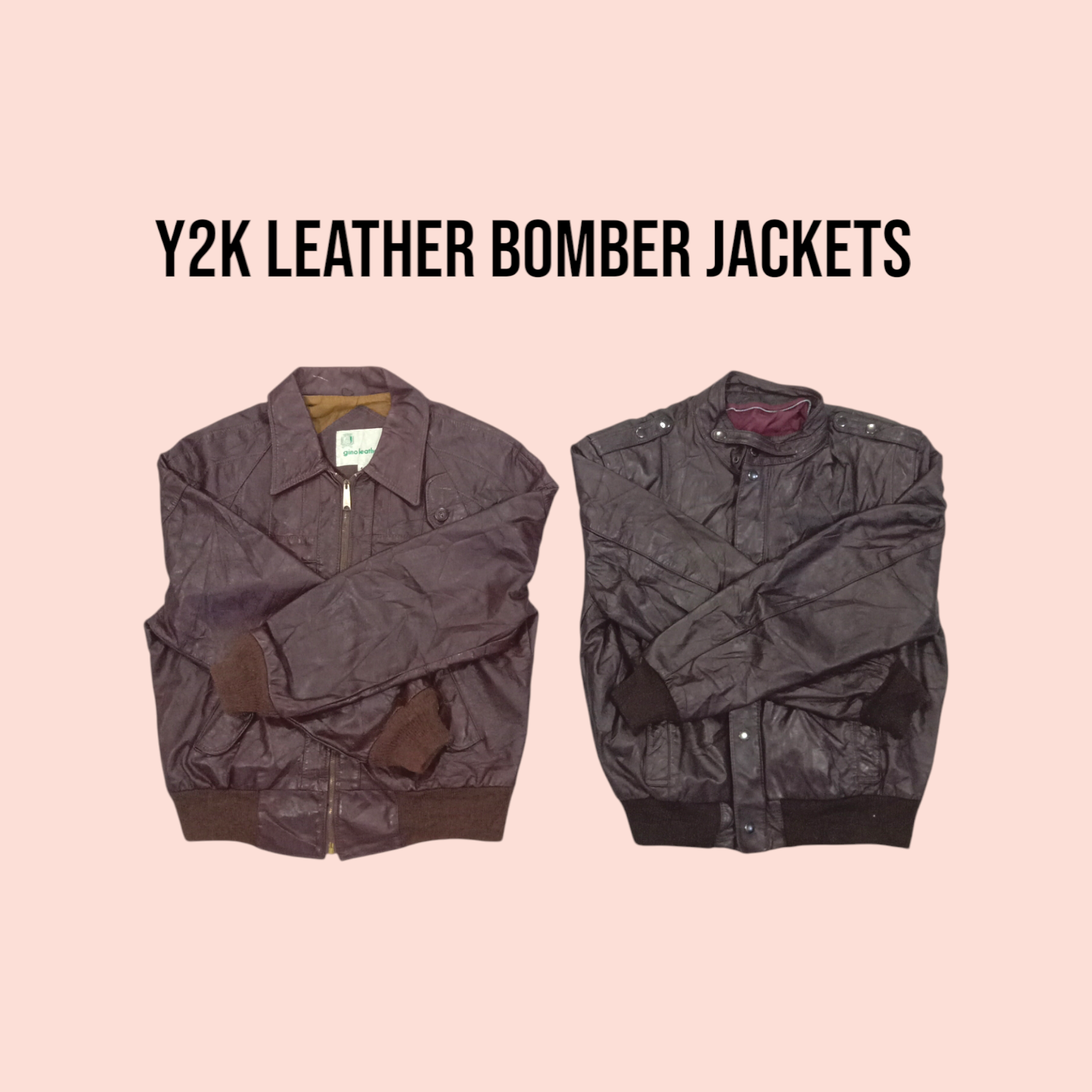 Y2k Leather Bomber Jackets