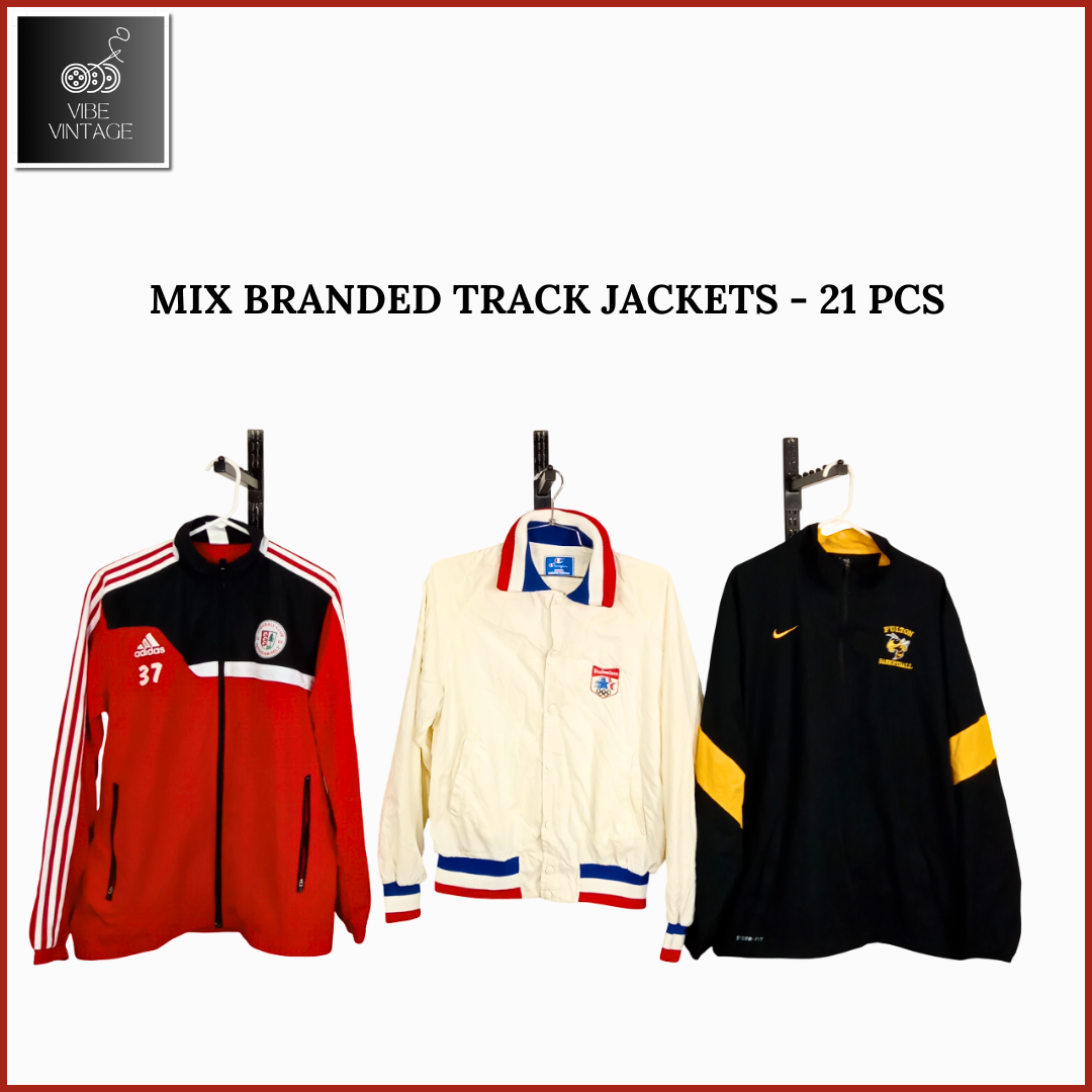 MIX BRANDED TRACK JACKETS - 21 PCS