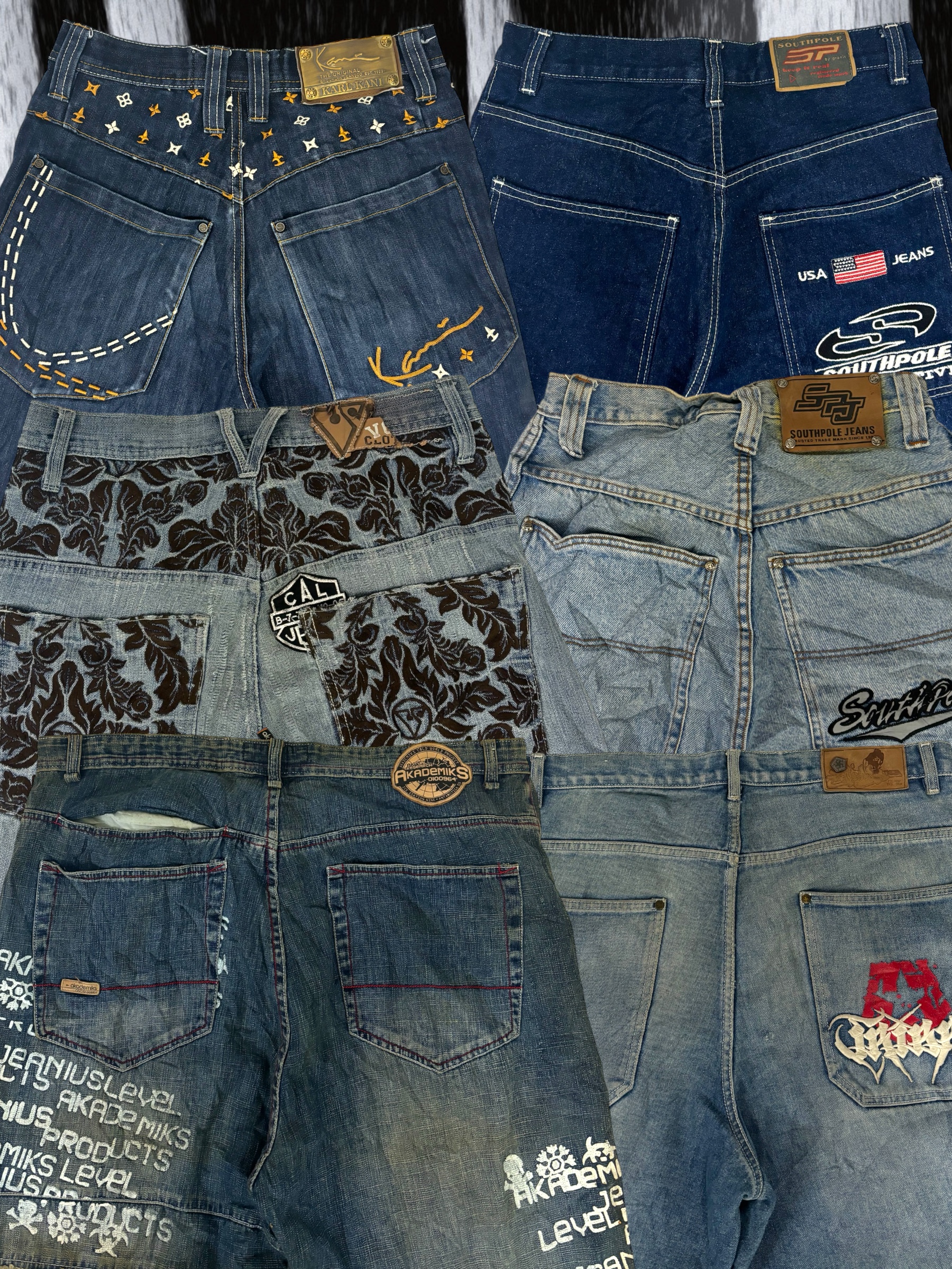 Y2k Hip Hop Baggy Jeans 20 Pcs(C6)