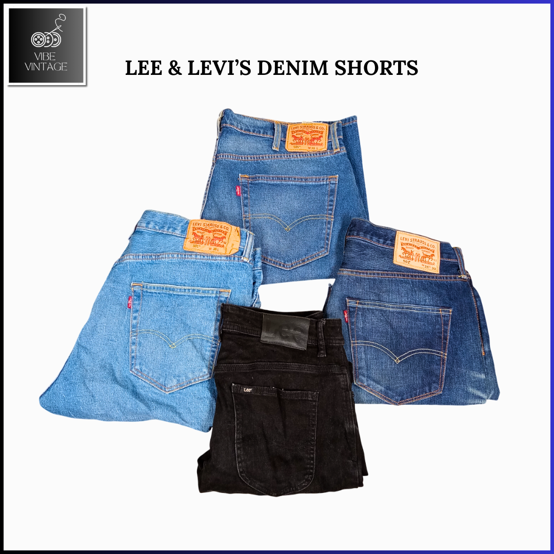 LEE & LEVI'S DENIM-KURZEN - 11 STÜCK