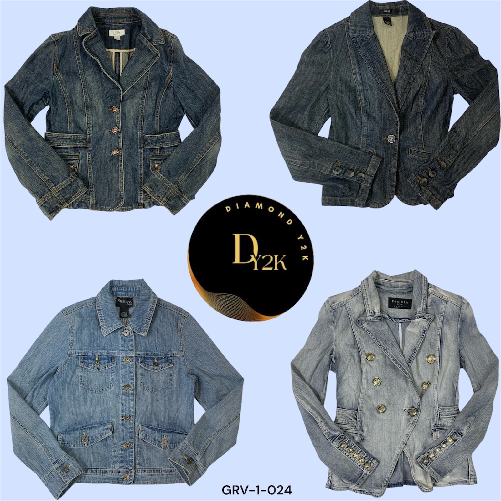 Y2K-Stil Denimjacken – Ikonische Outerwear der 2000er (GRV-1-024)