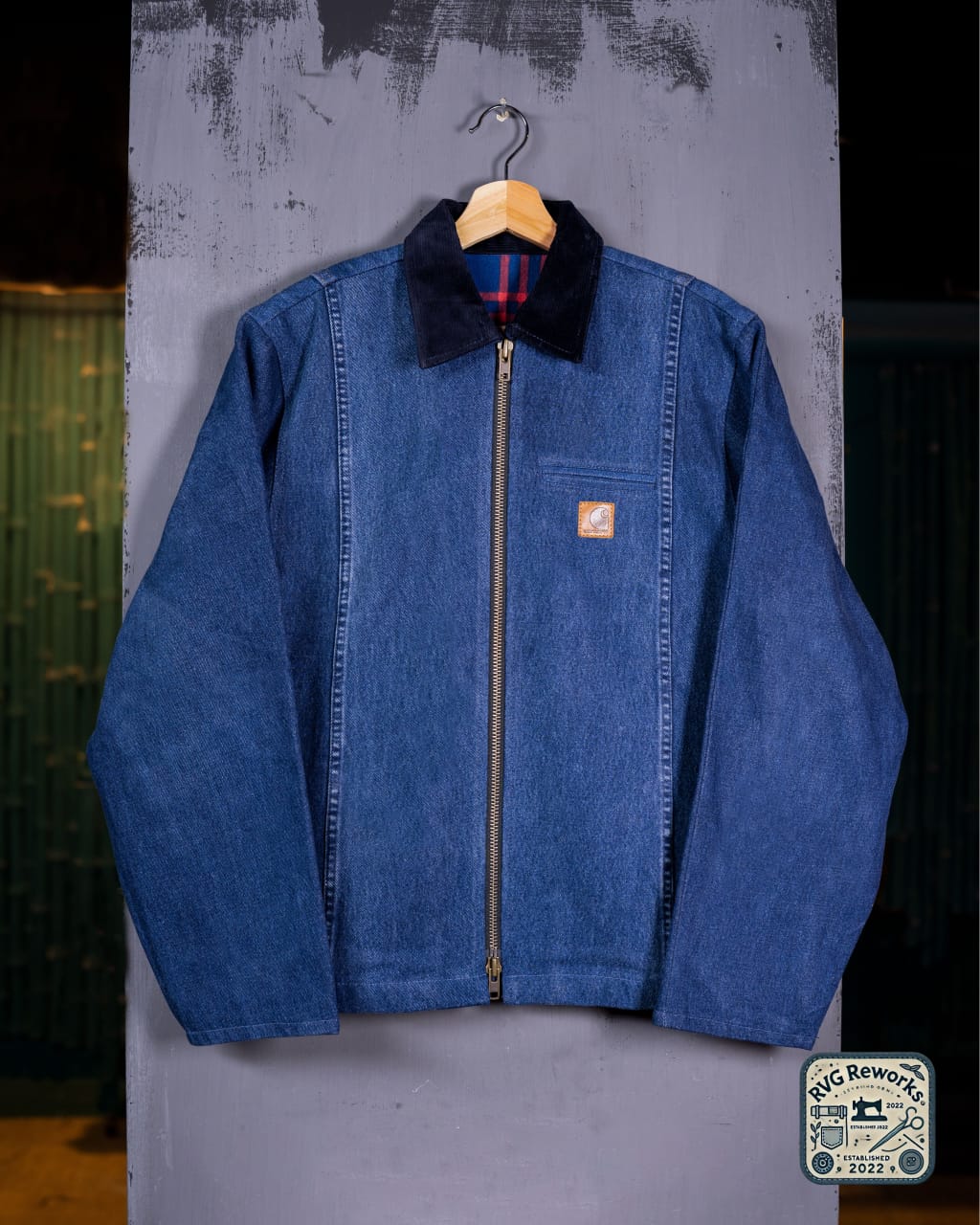 Giacca in denim rielaborata Carhartt