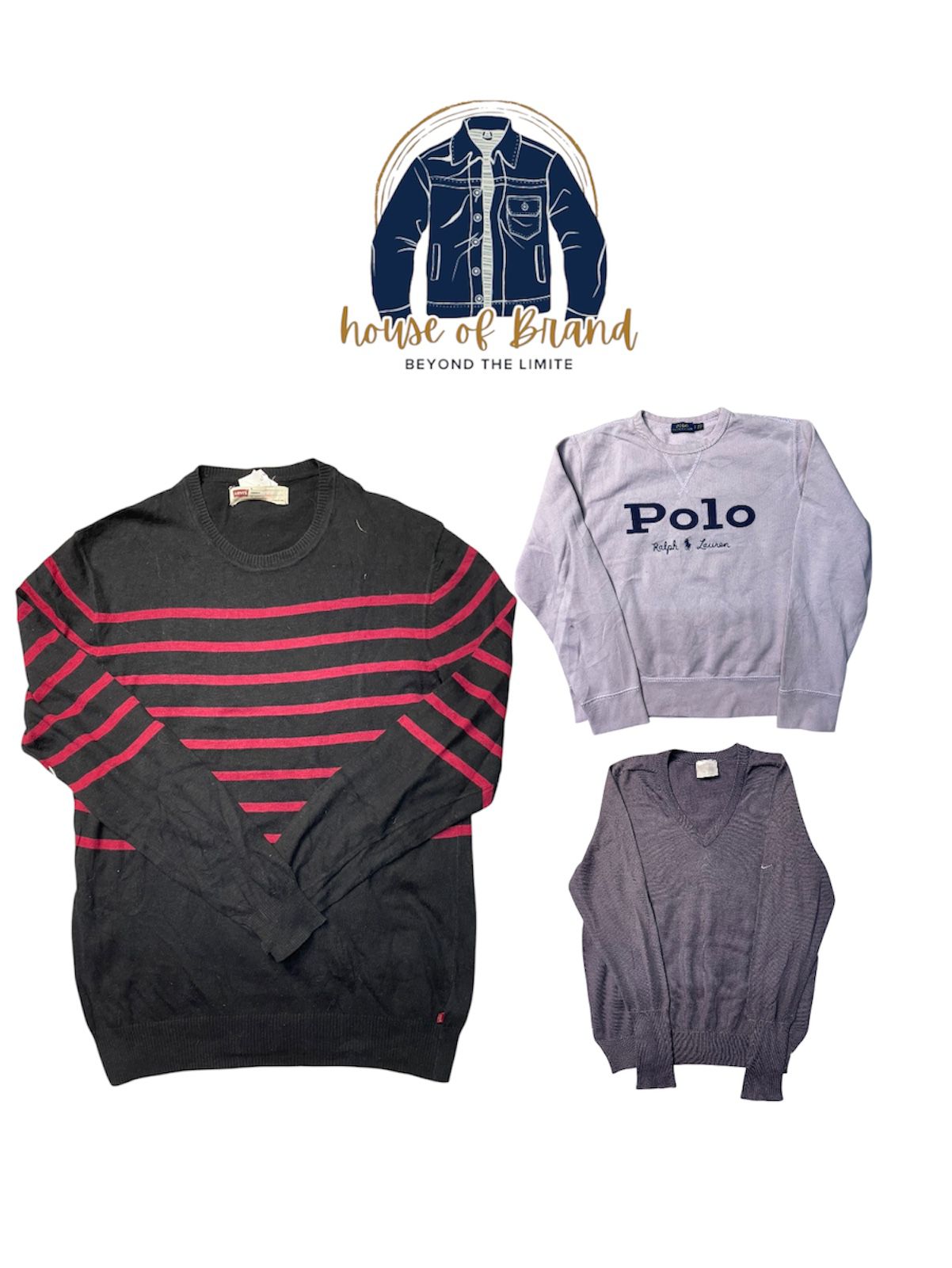 Nike, Polo Ralph Lauren, Adidas, Tommy Hilfiger et le pull Levi's.