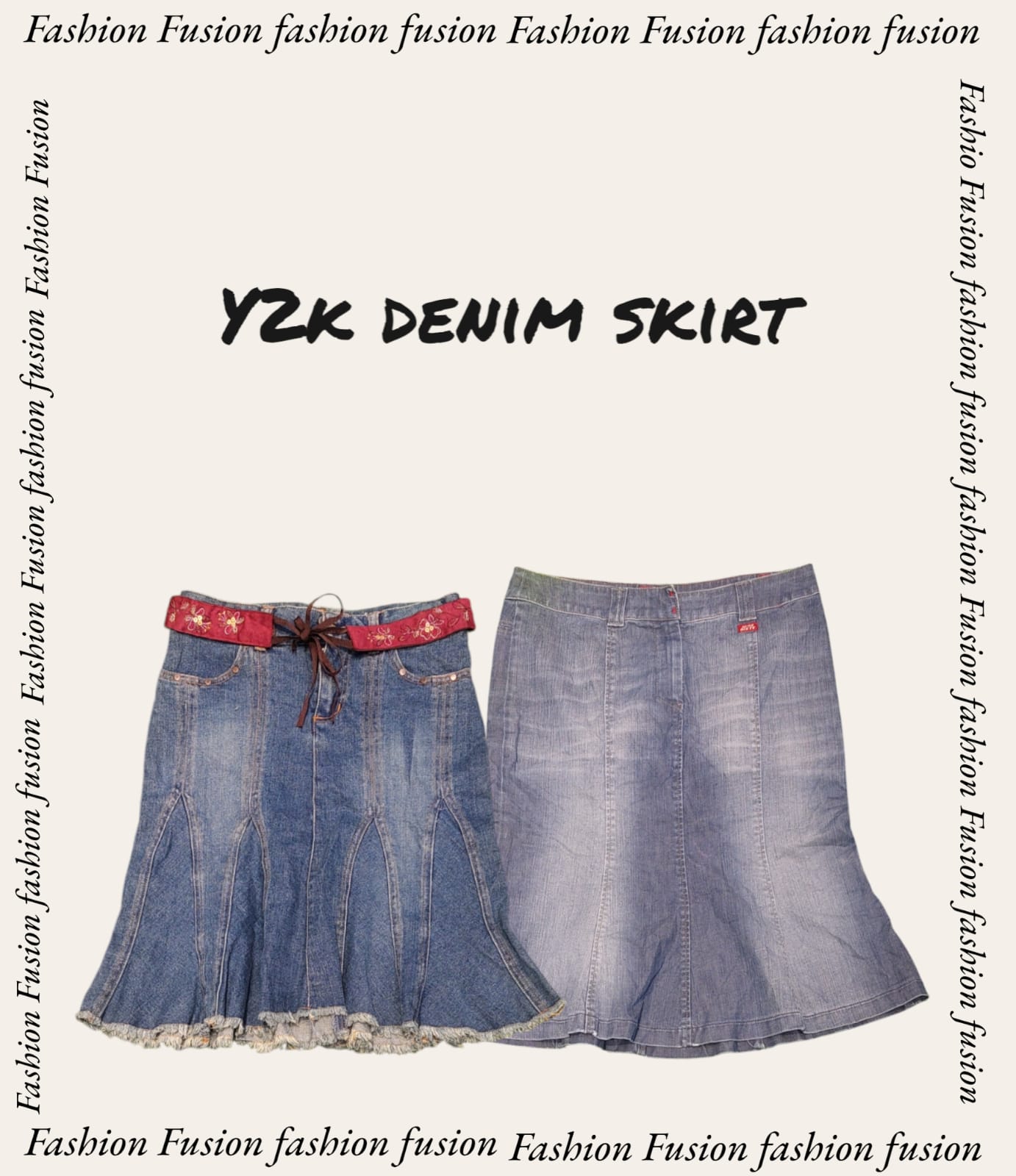 Y2k denim skrit Brands: Misssixty - Tommyhilfiger (FF-432)