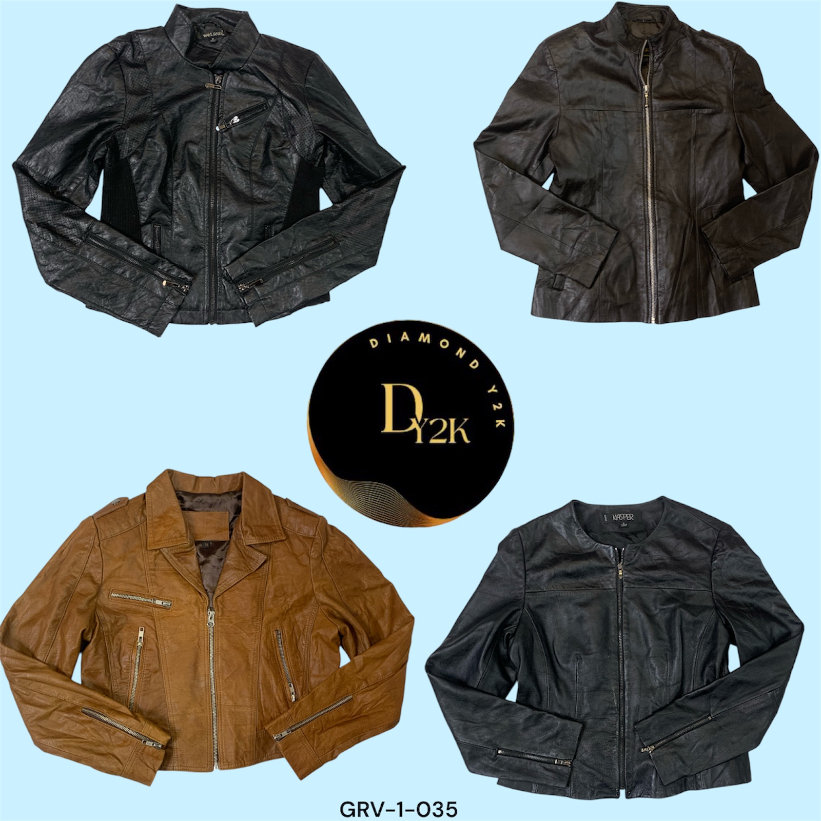 Vintage Y2K Leather Jackets - Wet Seal & More (GRV-1-035)