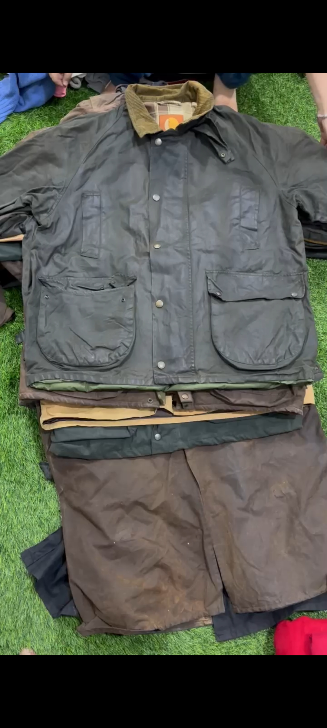 Veste cirée de style Barbour