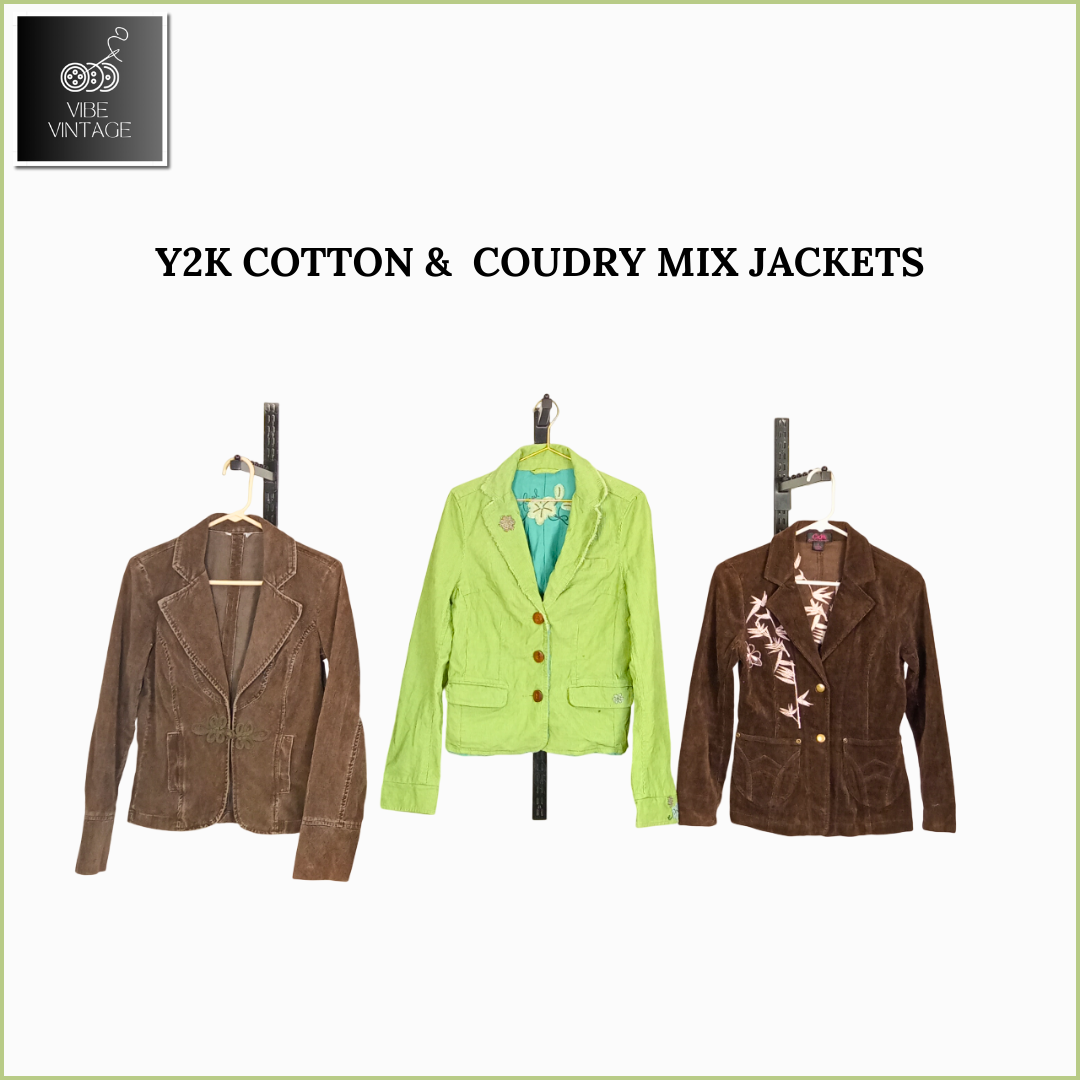 Y2K COTTON & CORDUROY MIX JACKETS - 08 PCS