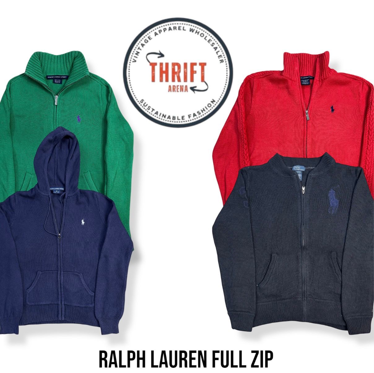 #VV629 Ralph Lauren Full Zip 14PCs