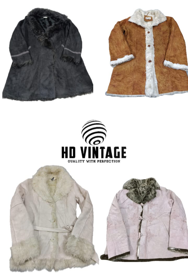 HD609 Ladies Y2K Afghan/Sherling Coats - 10 pcs