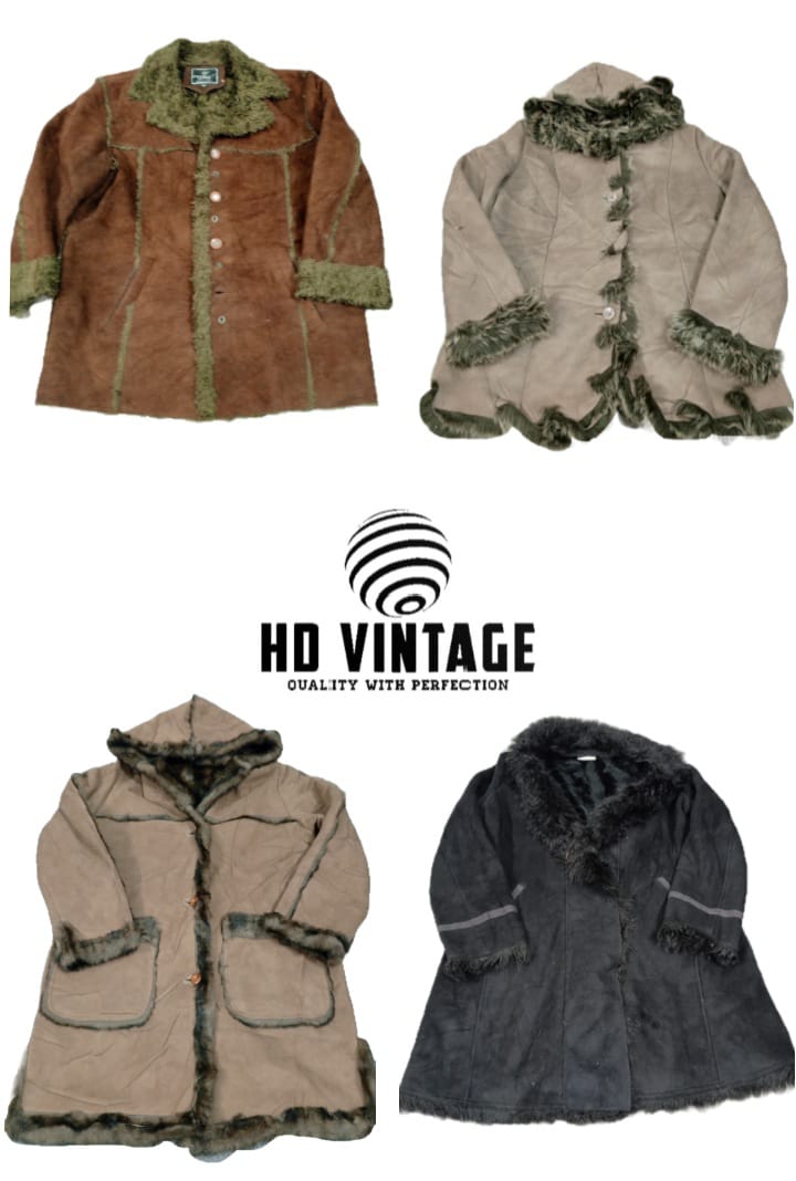 HD608 Ladies Y2K Afghan Coats - 10 pcs