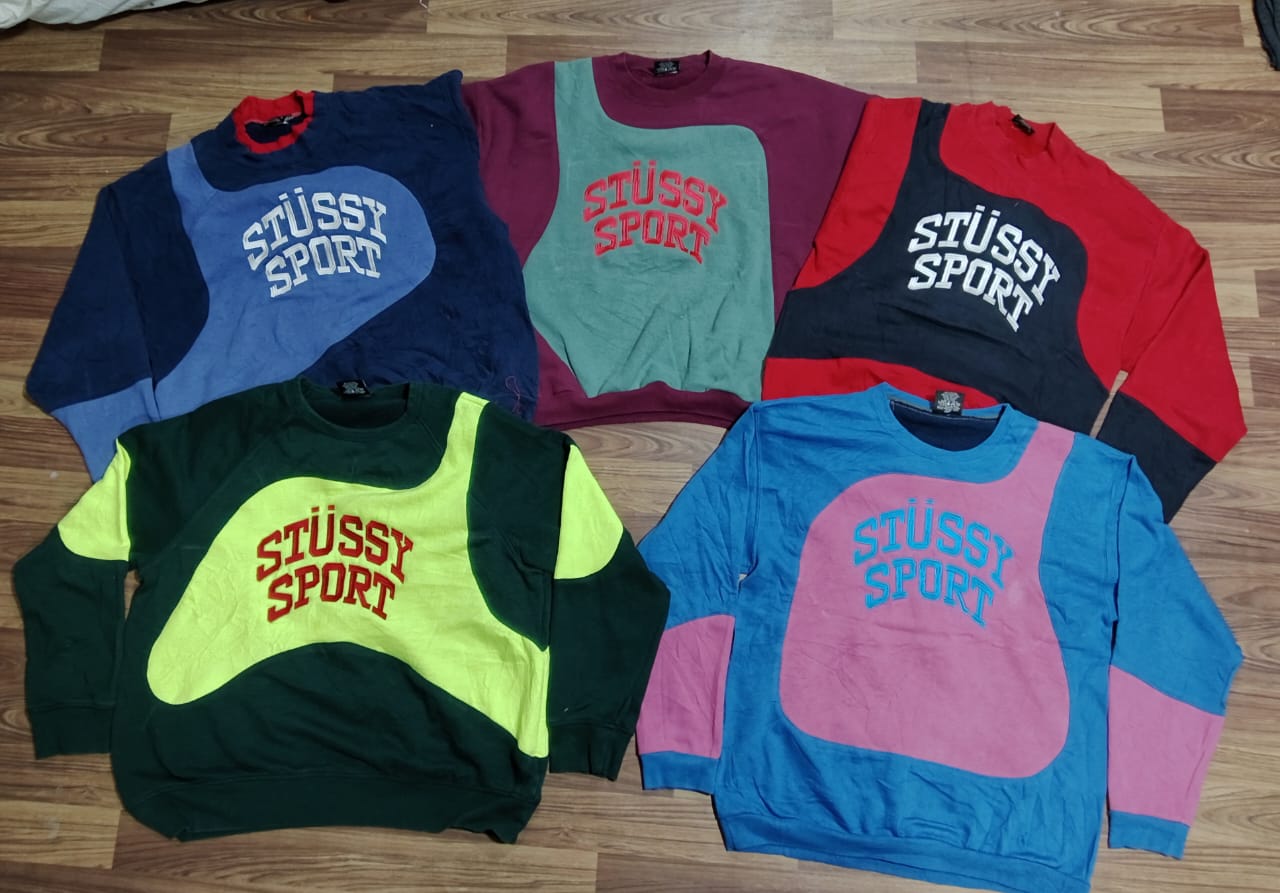 Rework style stussy sports sweatshirt 23 pieces