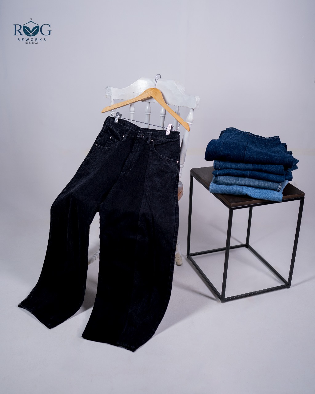 Überarbeitete Super Baggy Jeans