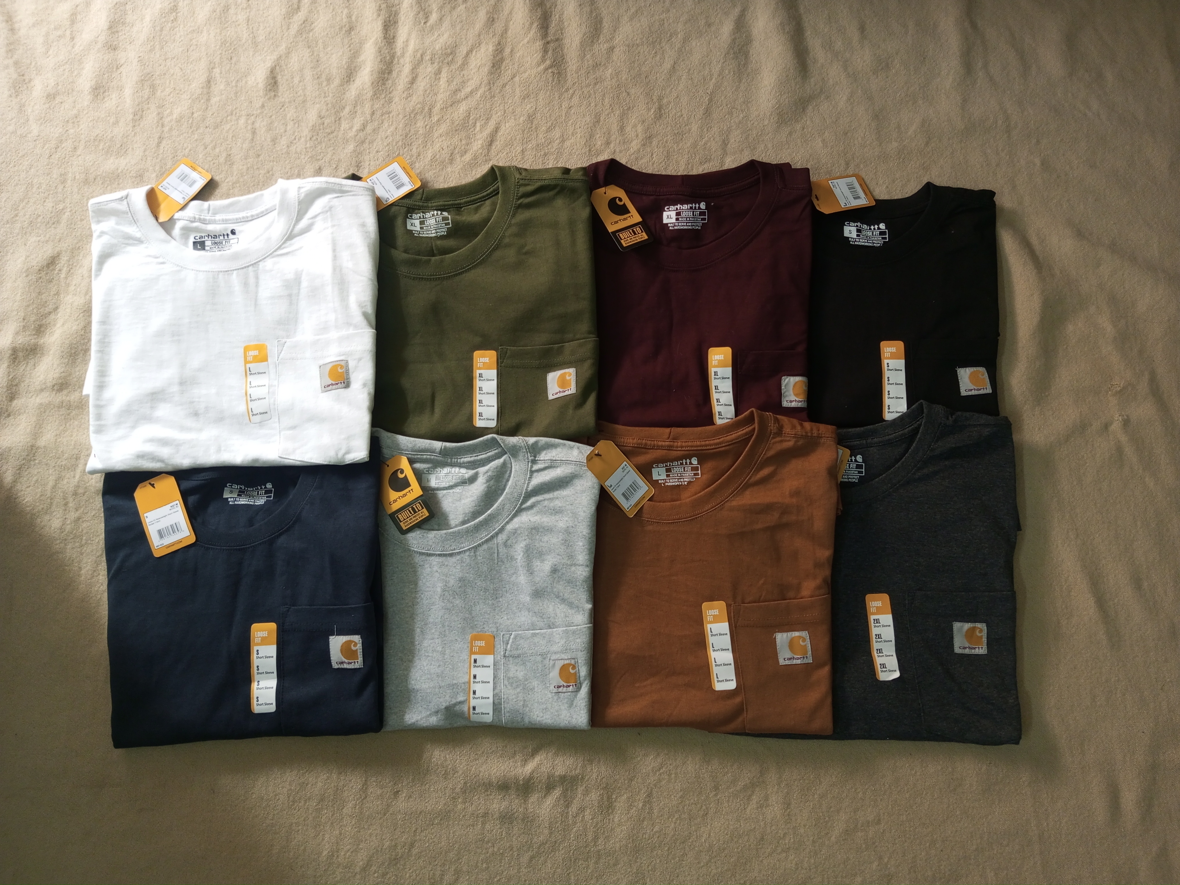 Tees Carhartt Mix Colour Rework Style 10 pièces