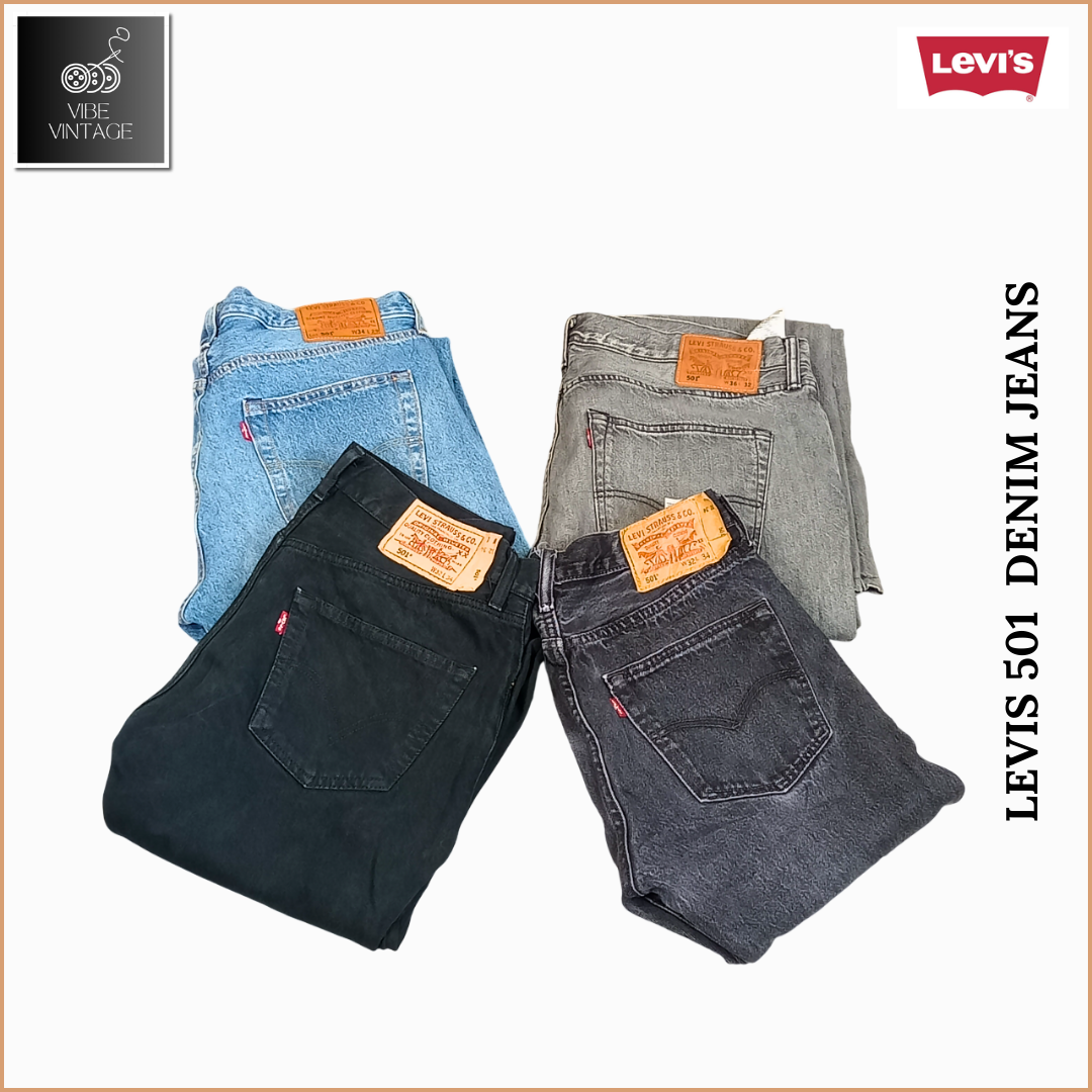 LEVI'S 501 DENIM JEANS - 30 PCS