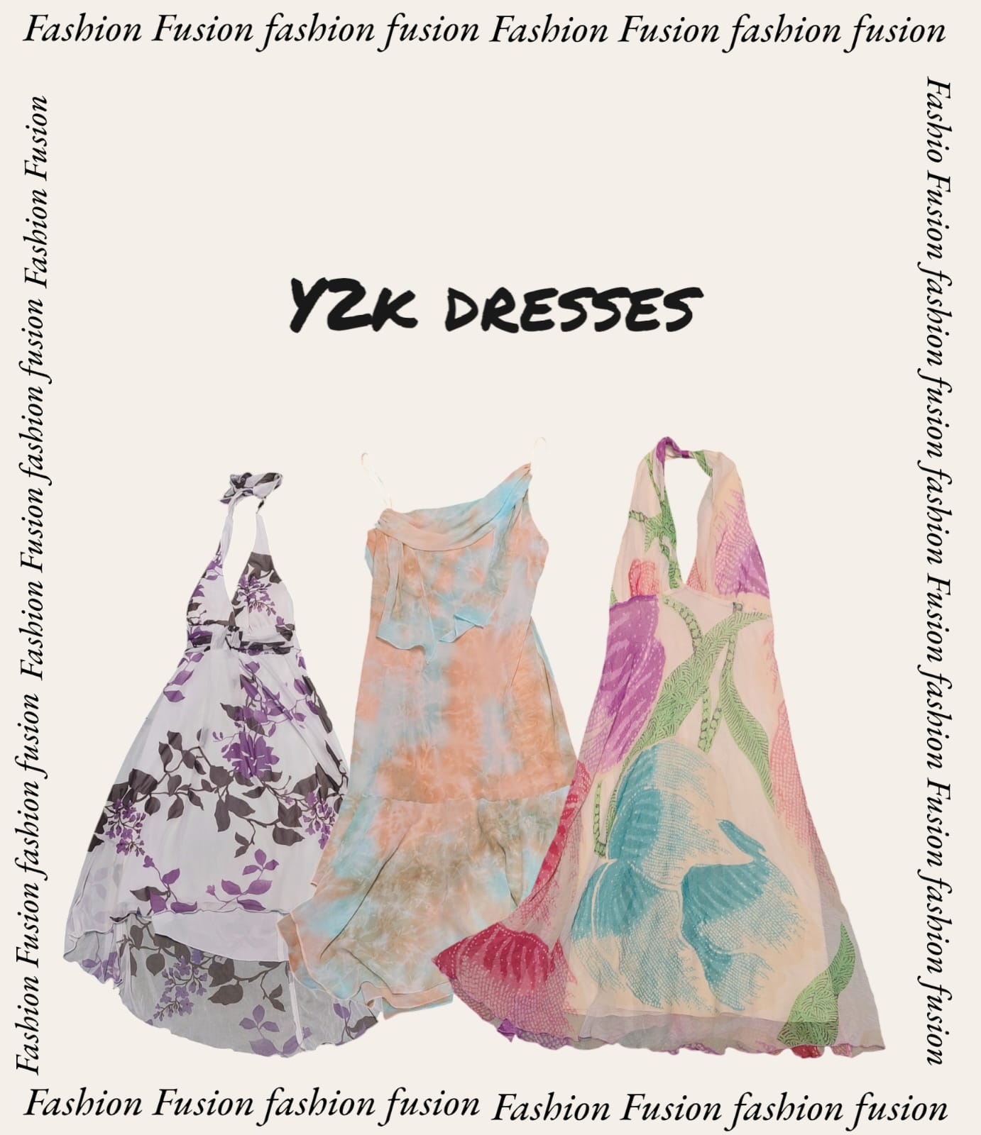 Y2k floral printed dress (FF-445)