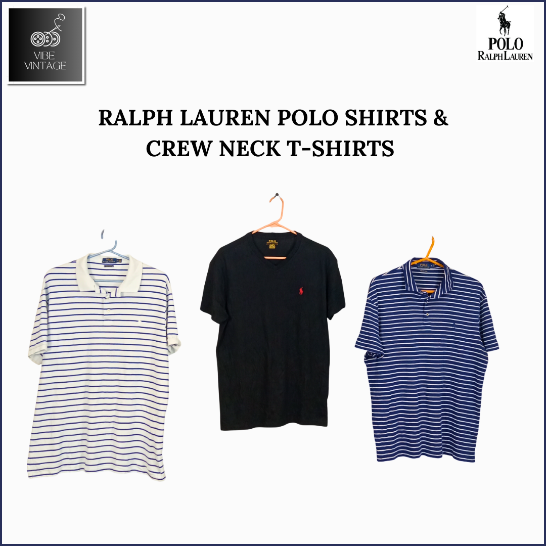 RALPH LAUREN POLO SHIRTS & T-SHIRTS COL RESSERRÉ - 16 PCS