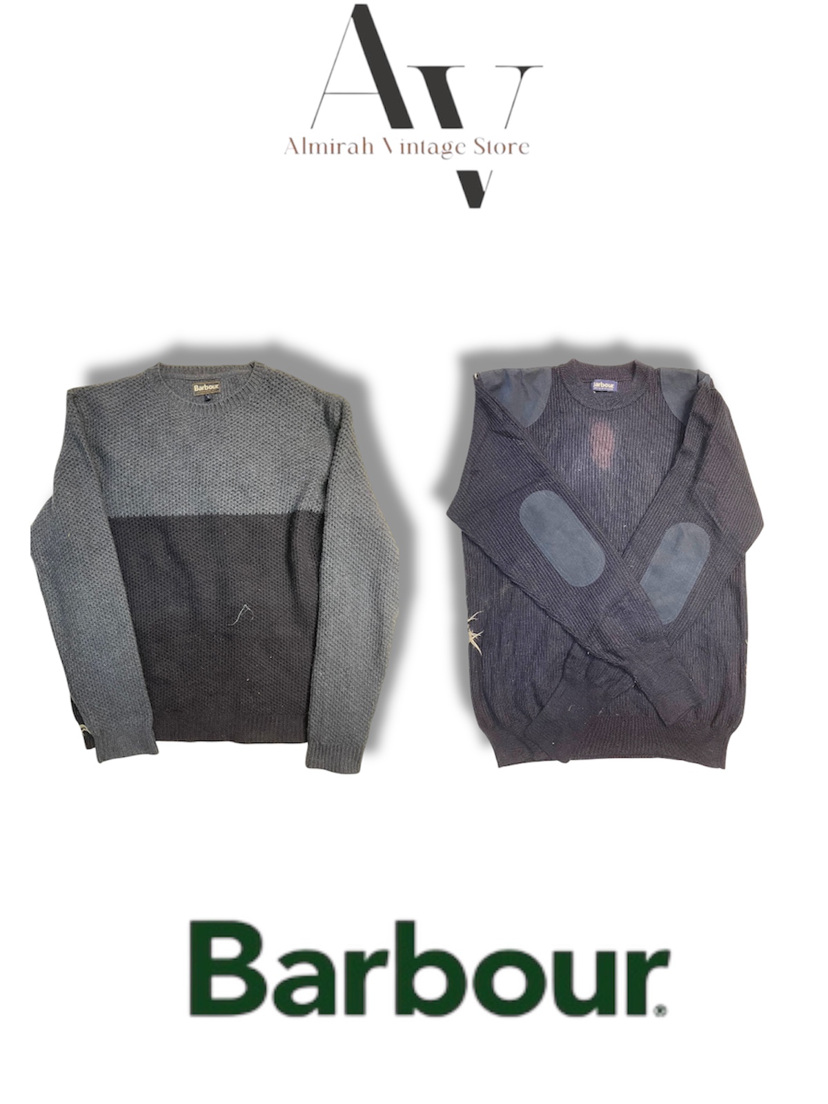 Barbour sweater and half zipper