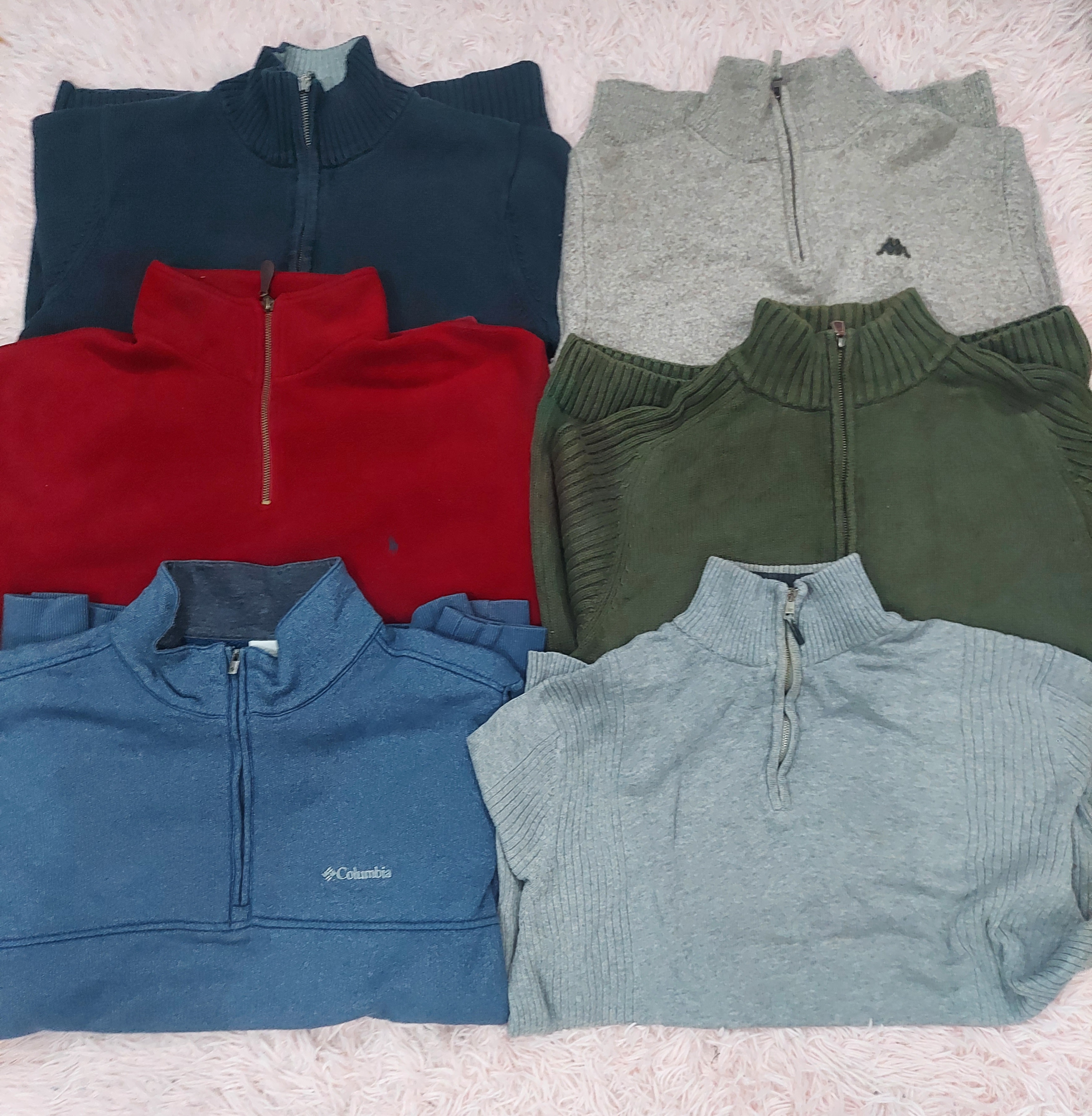 Mix Branded 1/4 Quarter Zip Sweaters 6 Pcs