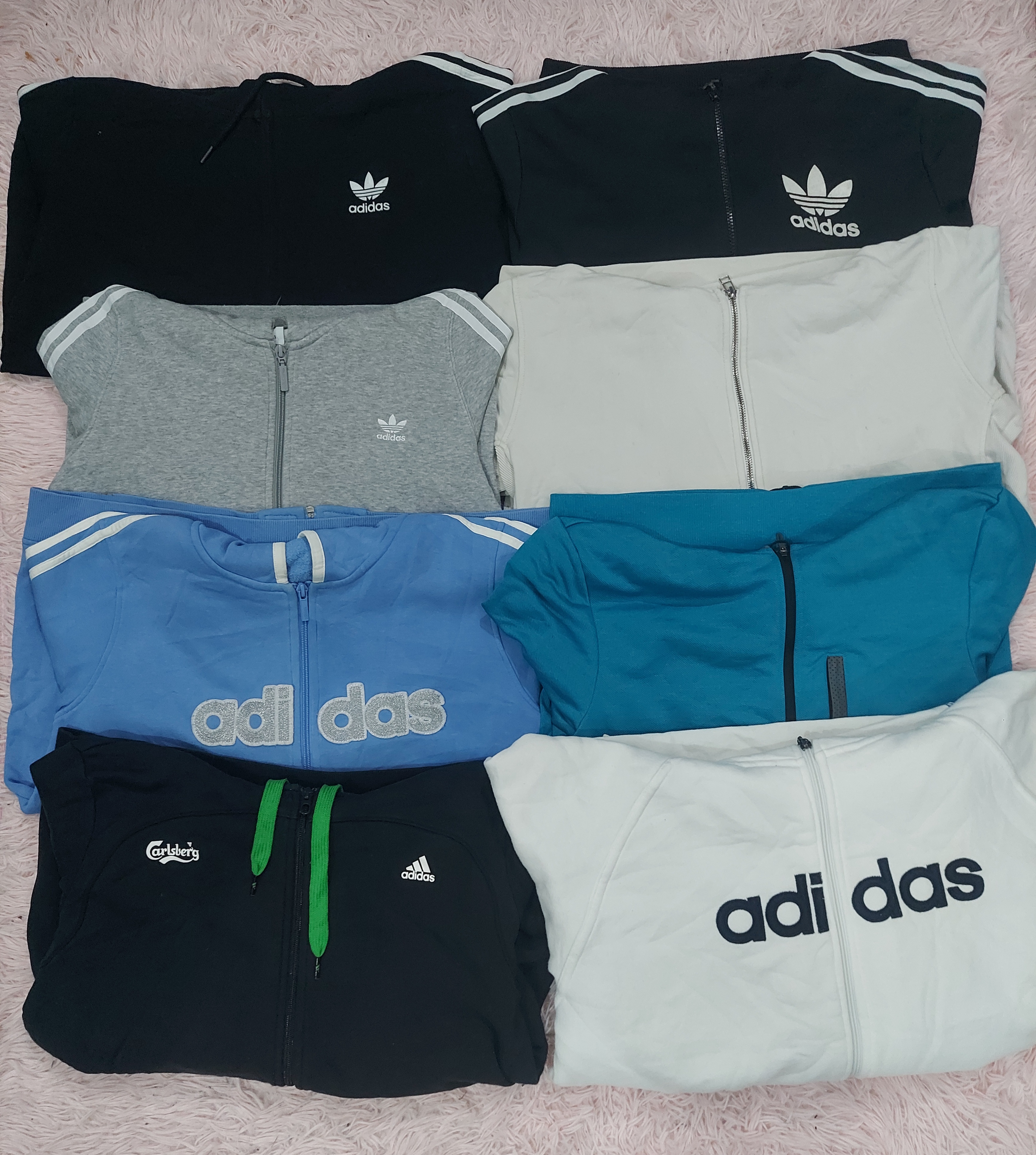 Adidas Fleece Full Zipper Hoodies 8 Pcs