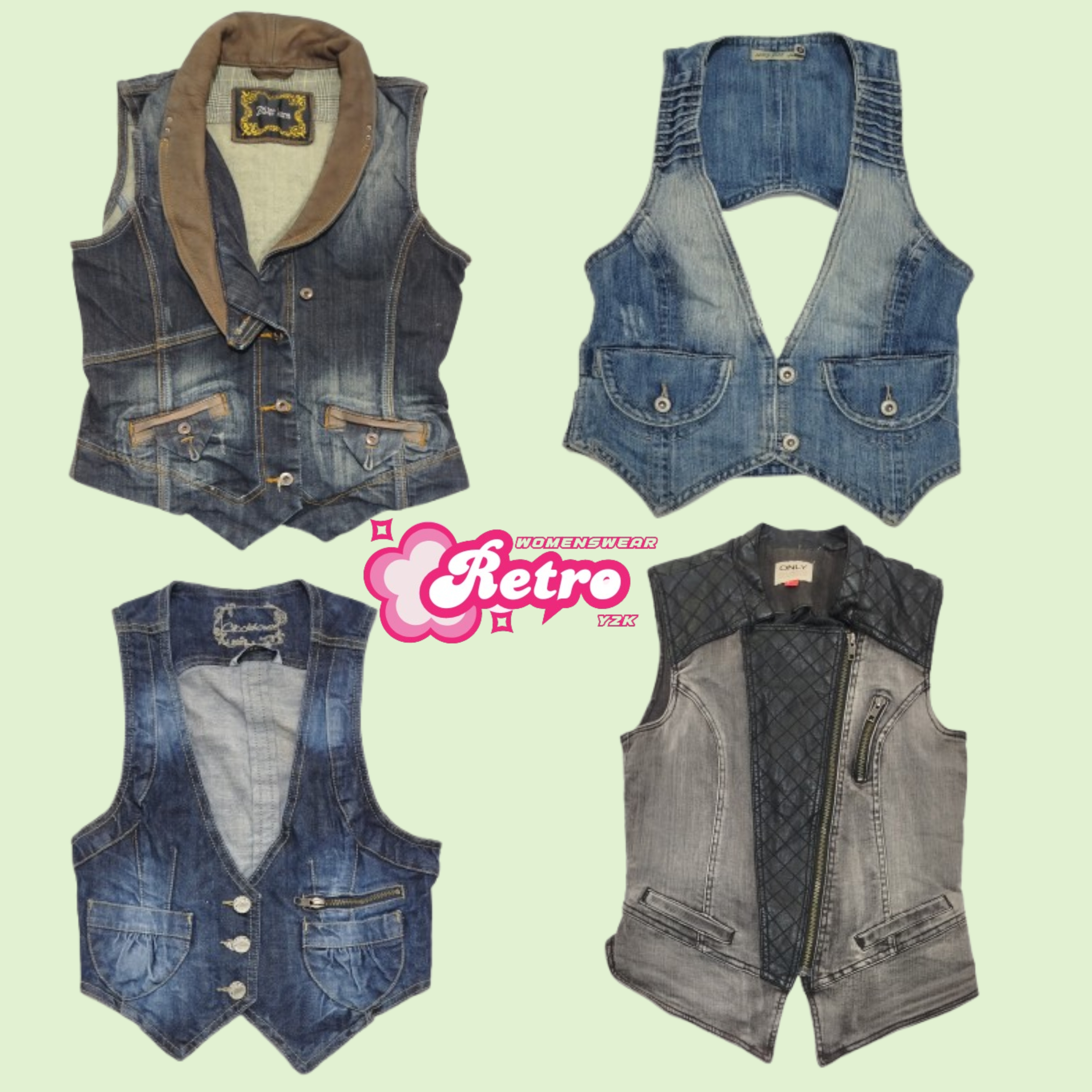 Y2K Unique Denim Vests (Jan-26)