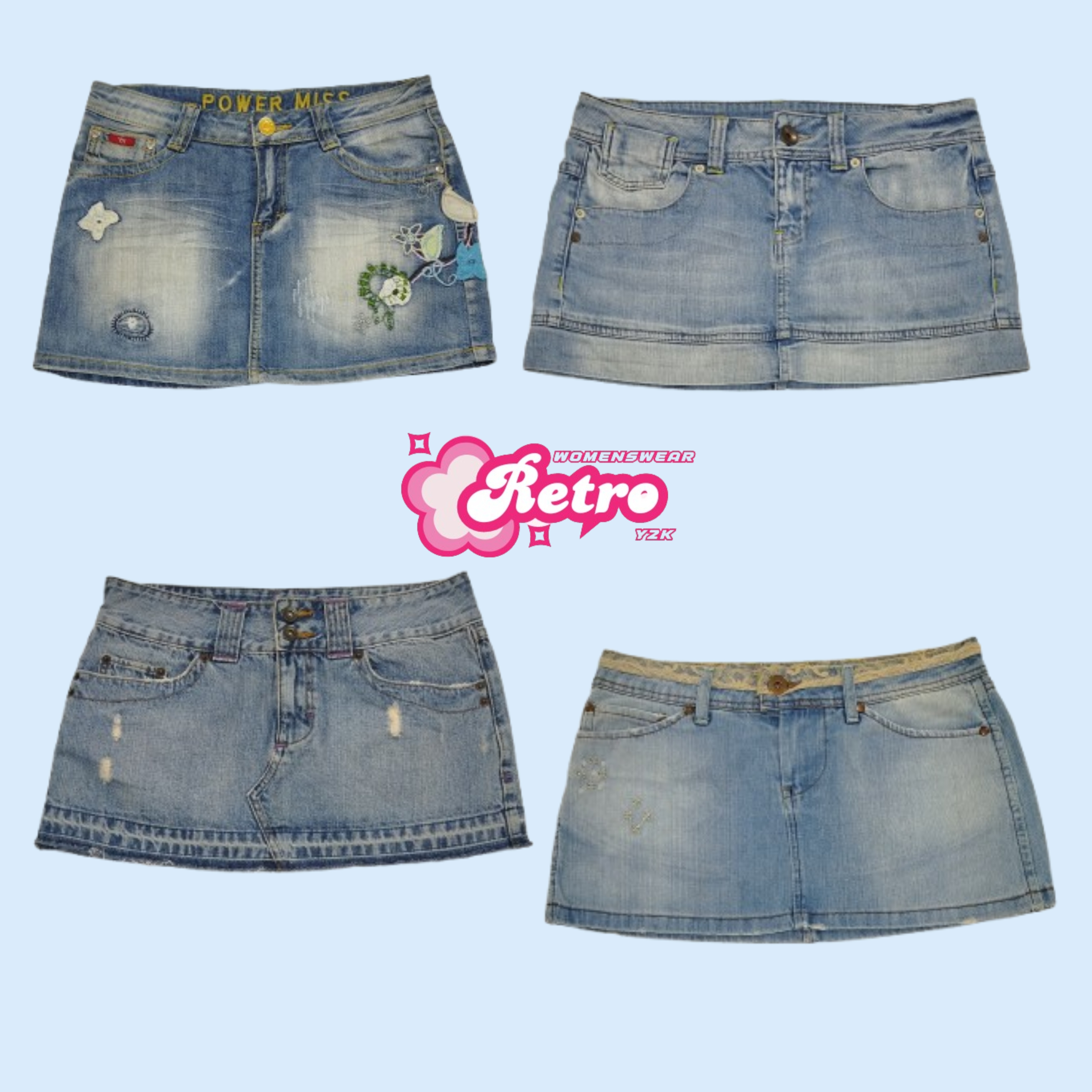 Y2K Paris Hilton Era Denim Mini Skirts (Jan-30)